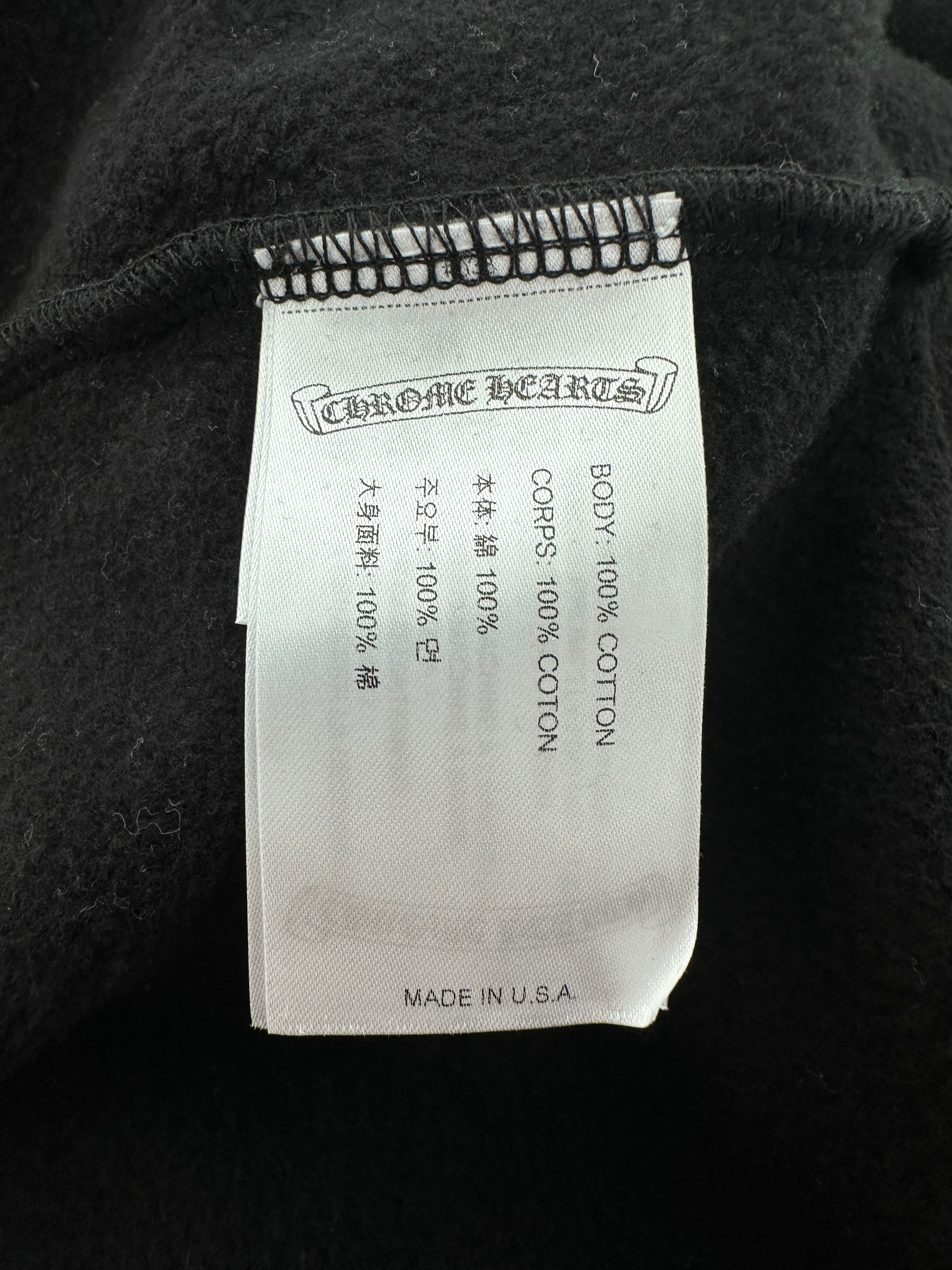 Chrome Hearts Black & White Las Vegas Horseshoe Logo Zip Up Hoodie for Men & Women | Stylish Streetwear Fashion for Casual Outings & Nightlife