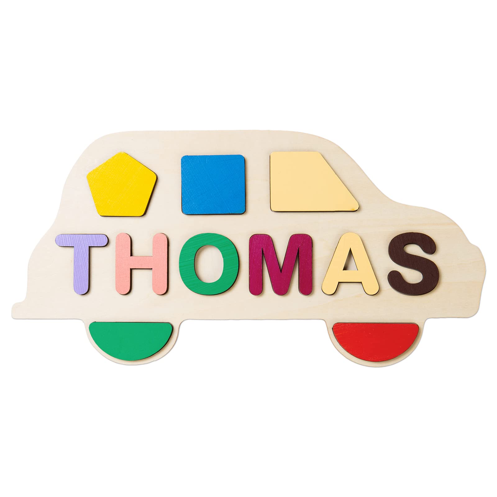 Personalized Wooden Name Puzzles for Kids - Custom Toddler Learning Toys with Pegs for Boys & Girls Ages 1-3 | Perfect Birthday Gift & Montessori Educational Activity (Style 4) - Great for Nursery Decor, Early Childhood Development & Name Recognition Practice