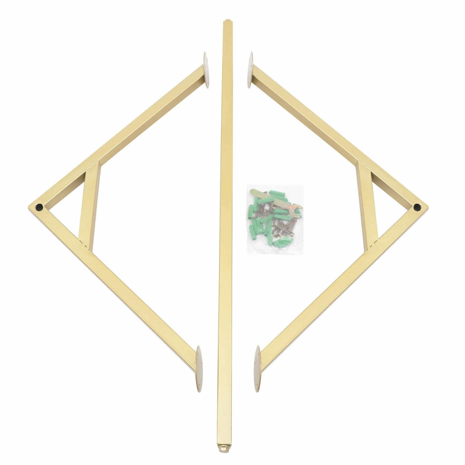 TFCFL Wall-Mounted Clothing Rack - Heavy Duty Metal Garment Display Rack for Stores & Homes - Gold Hanging Clothes Rod with Towel Bar - Perfect for Retail Shops, Bedrooms & Bathrooms