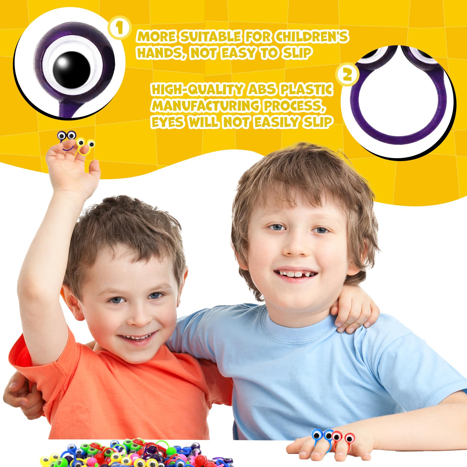 120 PCS Mini Eye Finger Puppets Set - Fun Party Favors, Classroom Rewards & Small Toys for Kids - Perfect for Birthday Parties, School Activities & Pretend Play