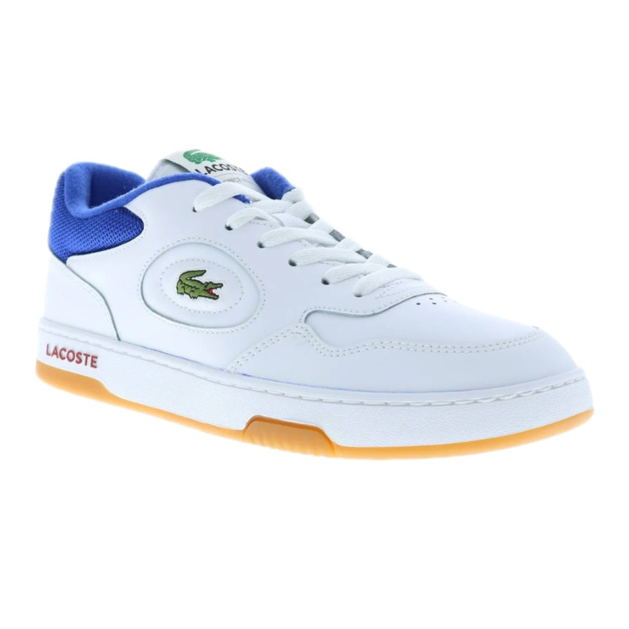Lacoste Men's Lineset 124 Sneakers - White & Blue Gum Sole - Casual Athletic Shoes for Men | Perfect for Running, Gym Workouts & Everyday Wear