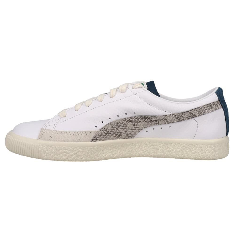 PUMA Men's Basket Vintage Snake Lace-Up Sneakers - White Casual Shoes for Walking, Running & Streetwear Fashion