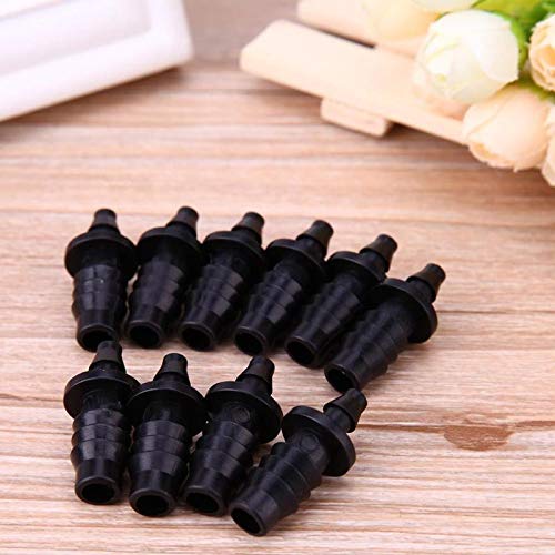 10pcs End Plug Hole Seal Stoppers - 4/7mm Drip Irrigation Fittings, Tubing Capillary Hose Pipe Caps for Garden Watering System - Perfect for Blocking Plastic Pipes in DIY Irrigation & Hydroponics Setup