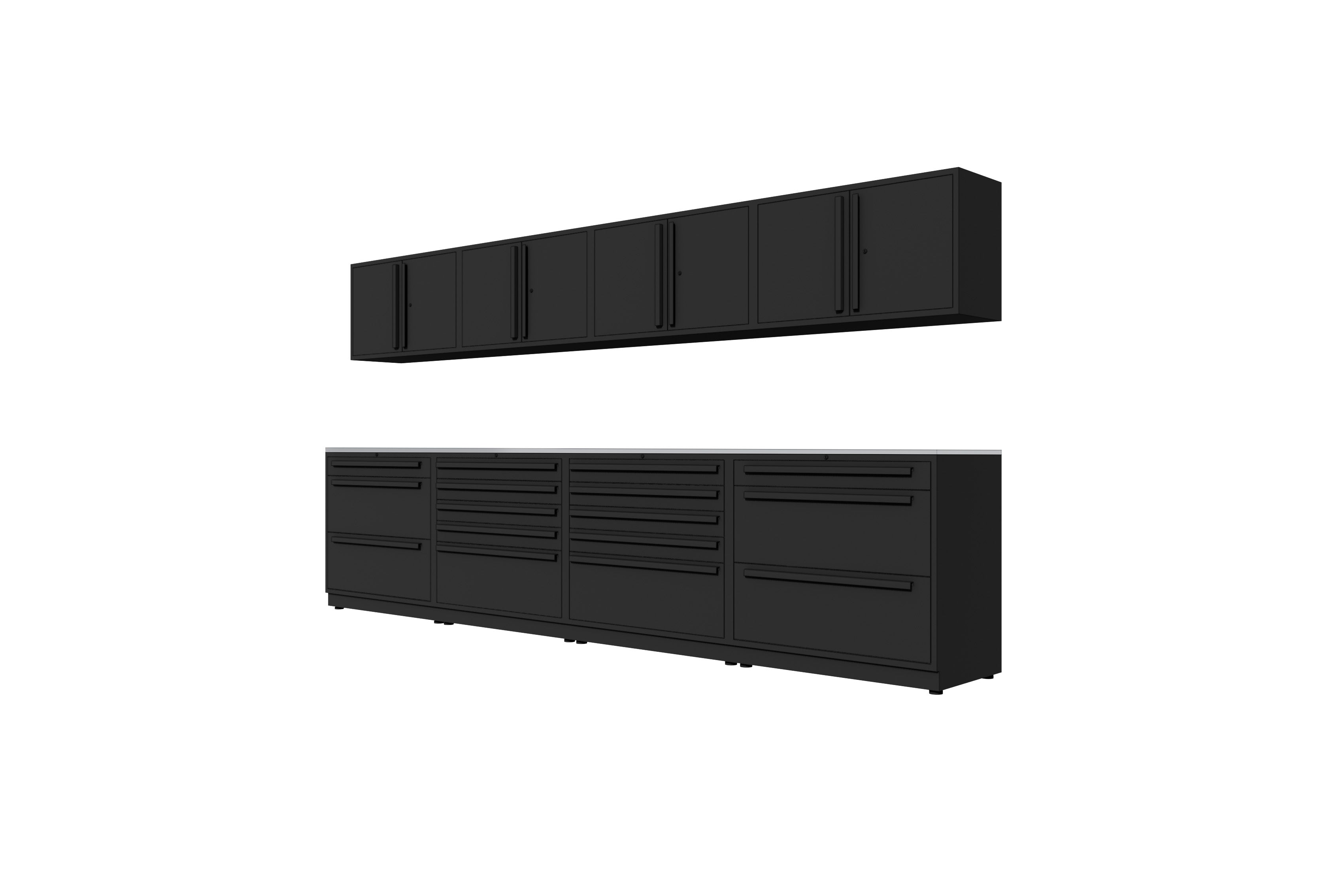 ProSlat Fusion Plus 160 Preconfigured Array - Wall Organization System for Garage & Workshop Storage - Perfect for Tools, Sports Gear & Home Organization