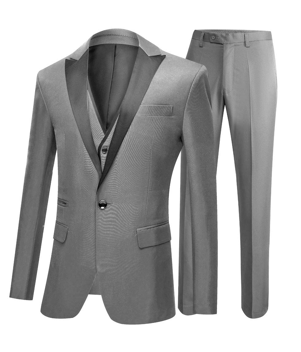 3-Piece Green Wedding Suit for Men - One Button Notch Lapel Groom Tuxedo | Perfect for Formal Weddings, Prom & Special Occasions
