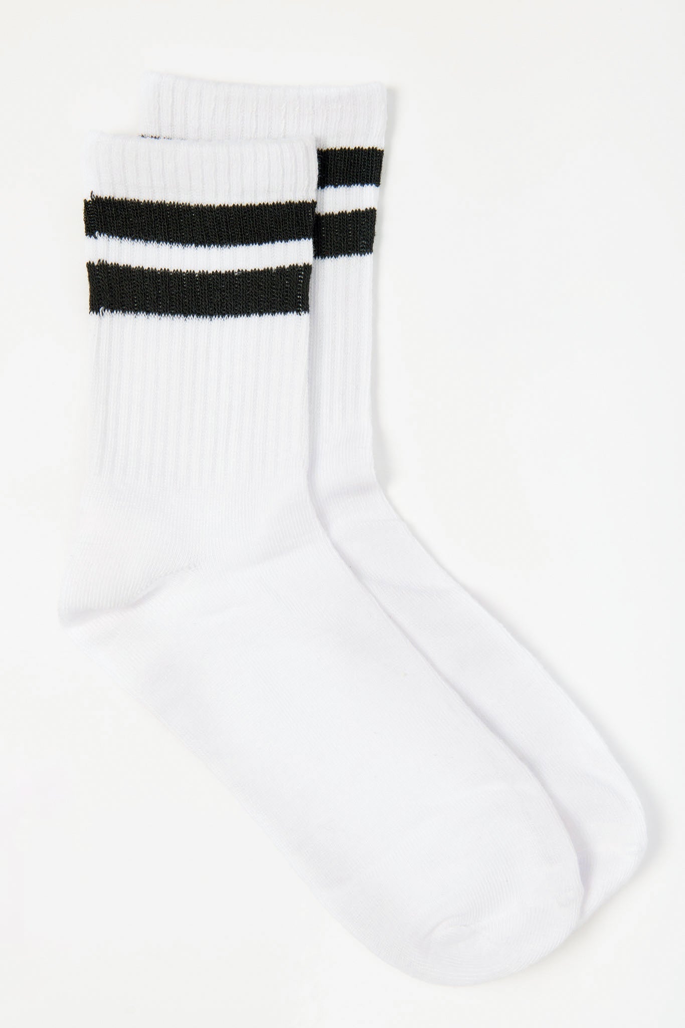 Breathable Short Crew Socks with Double Stripes - Comfortable Athletic Socks for Men & Women - Perfect for Running, Gym Workouts & Casual Wear