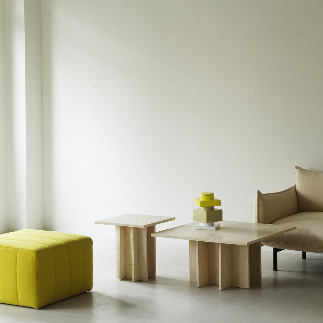 Modern Edge Coffee Table - Mid Century Minimalist Design with Metal Legs for Living Room, Lounge & Office - Sturdy & Stylish Home Decor Furniture