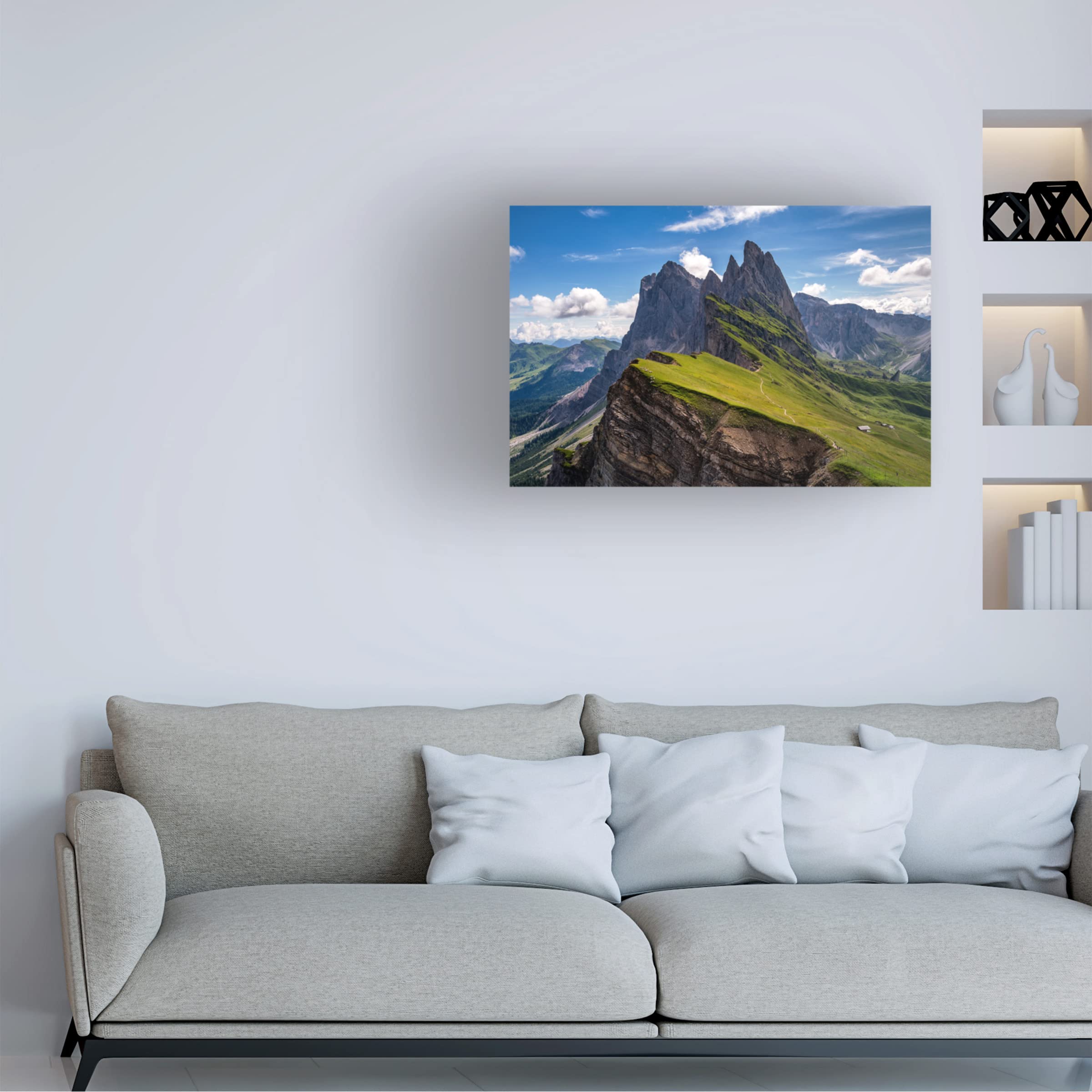 Trademark Fine Art 'On The Edge' Canvas Wall Art by Ales Krivec - Stunning Landscape Photography for Living Room & Office Decor