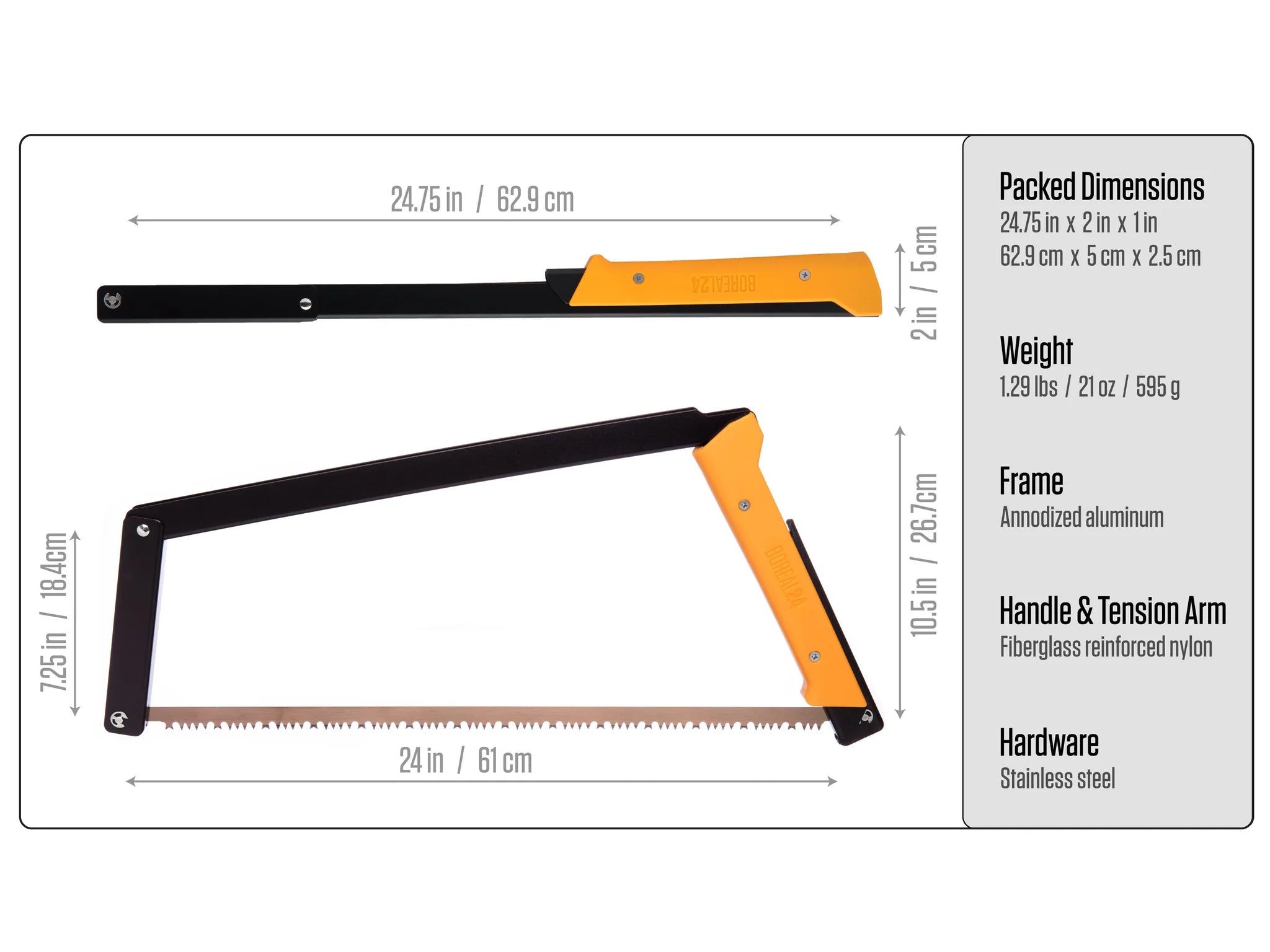 Boreal 24-Inch All-Purpose Saw Blade - Heavy Duty Cutting for Wood, Metal & Plastic - Perfect for DIY Projects, Carpentry & Home Renovations