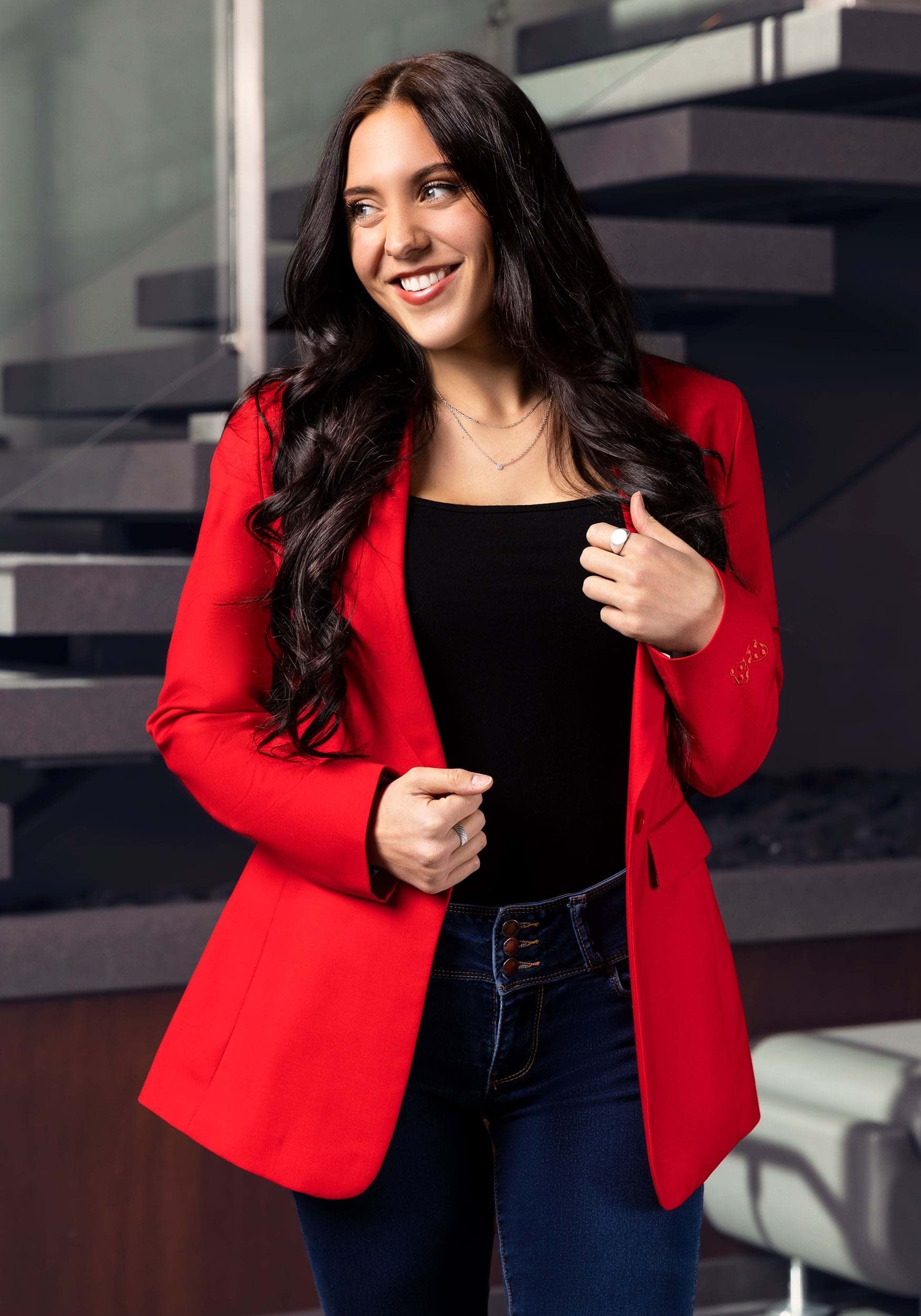 Disney Minnie Mouse Women's Blazer Jacket - Cute & Stylish Office Wear for Disney Fans | Perfect for Work, Parties & Cosplay