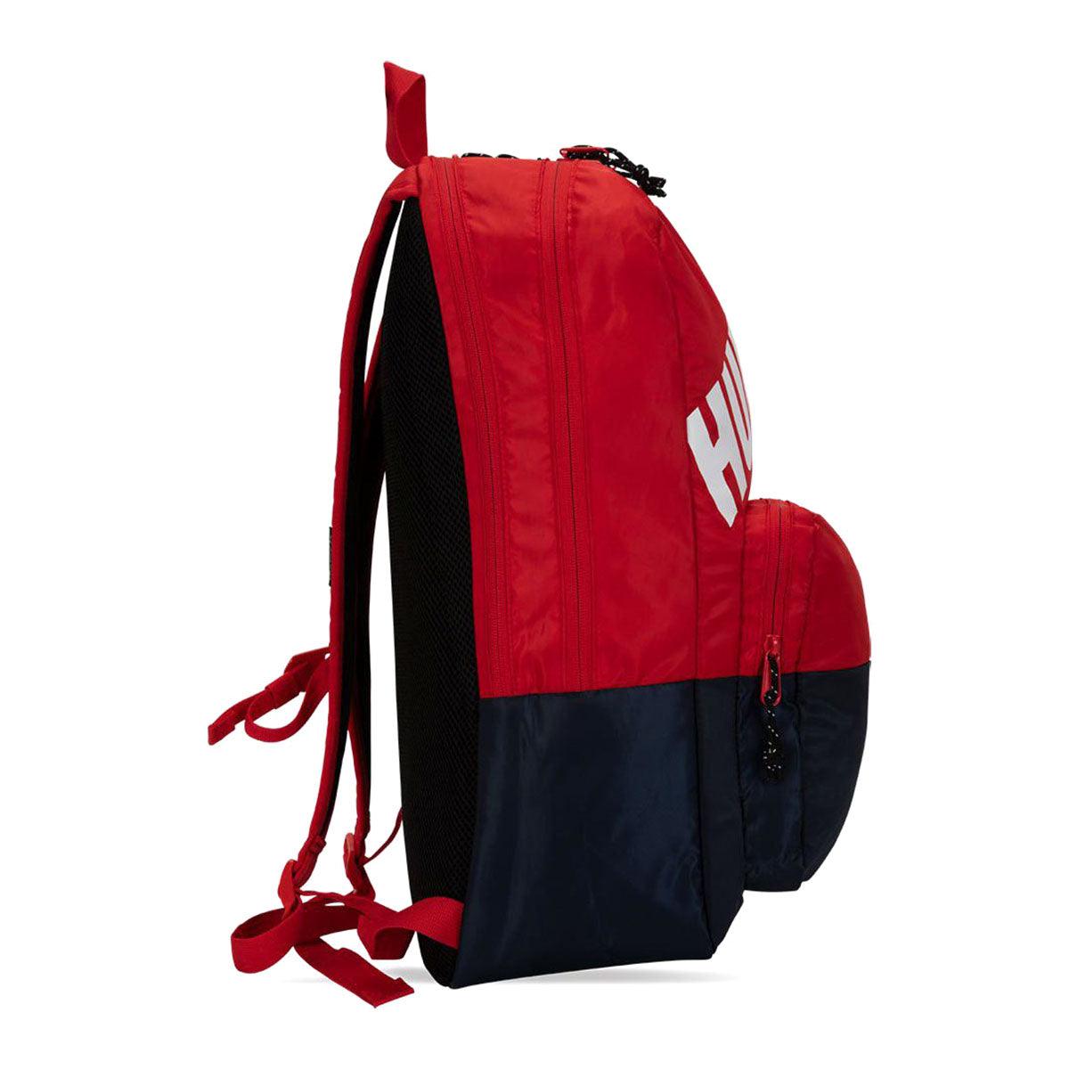 Hurley Fast Lane Backpack - Durable Red & Blue Laptop Backpack for School, Travel & Work | Water-Resistant & Stylish Daypack for Men & Women