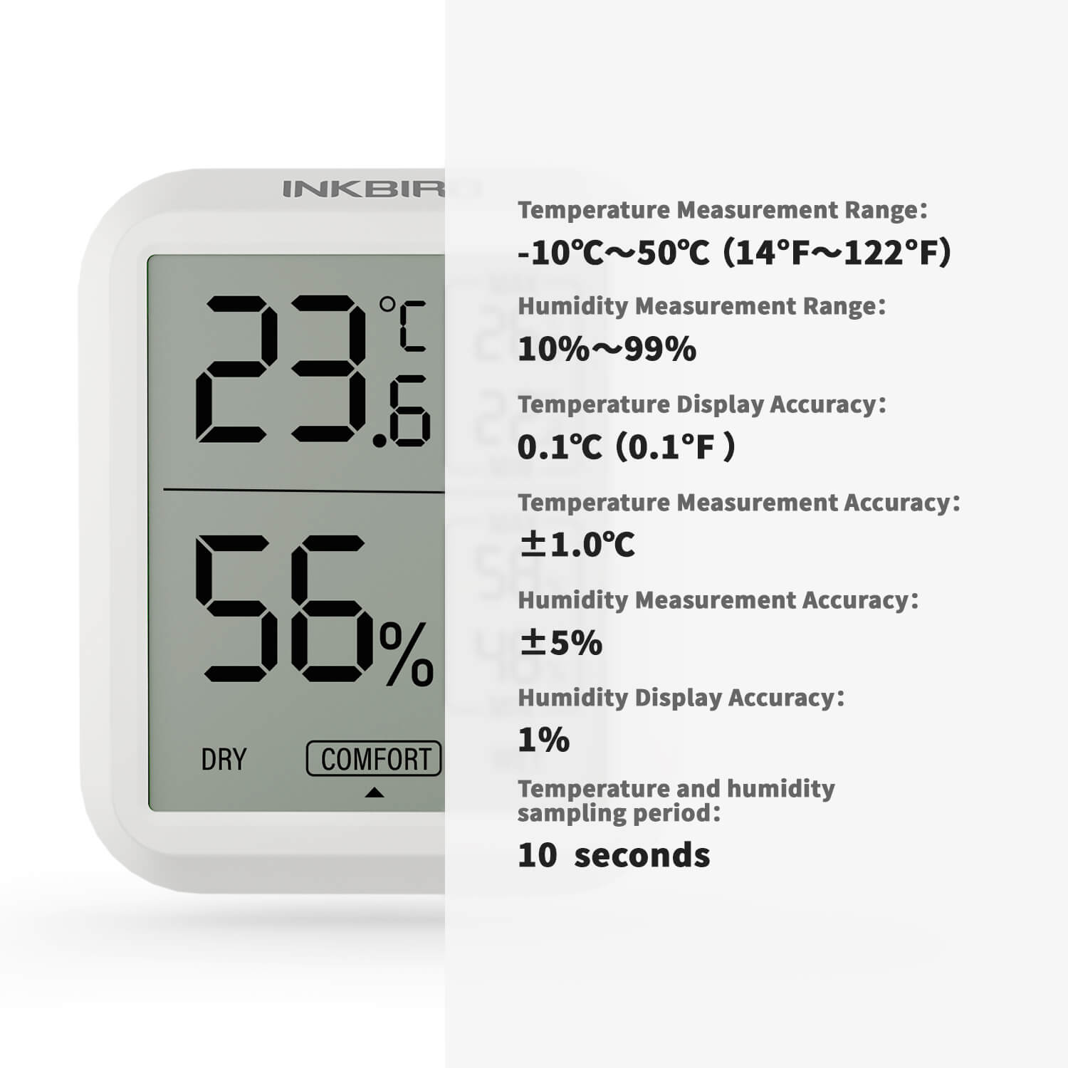 Digital Hygrometer Thermometer ITH 20 - Accurate Indoor Temperature & Humidity Monitor for Home, Office, Greenhouse - Perfect for Baby Rooms, Wine Cellars, and Plant Care
