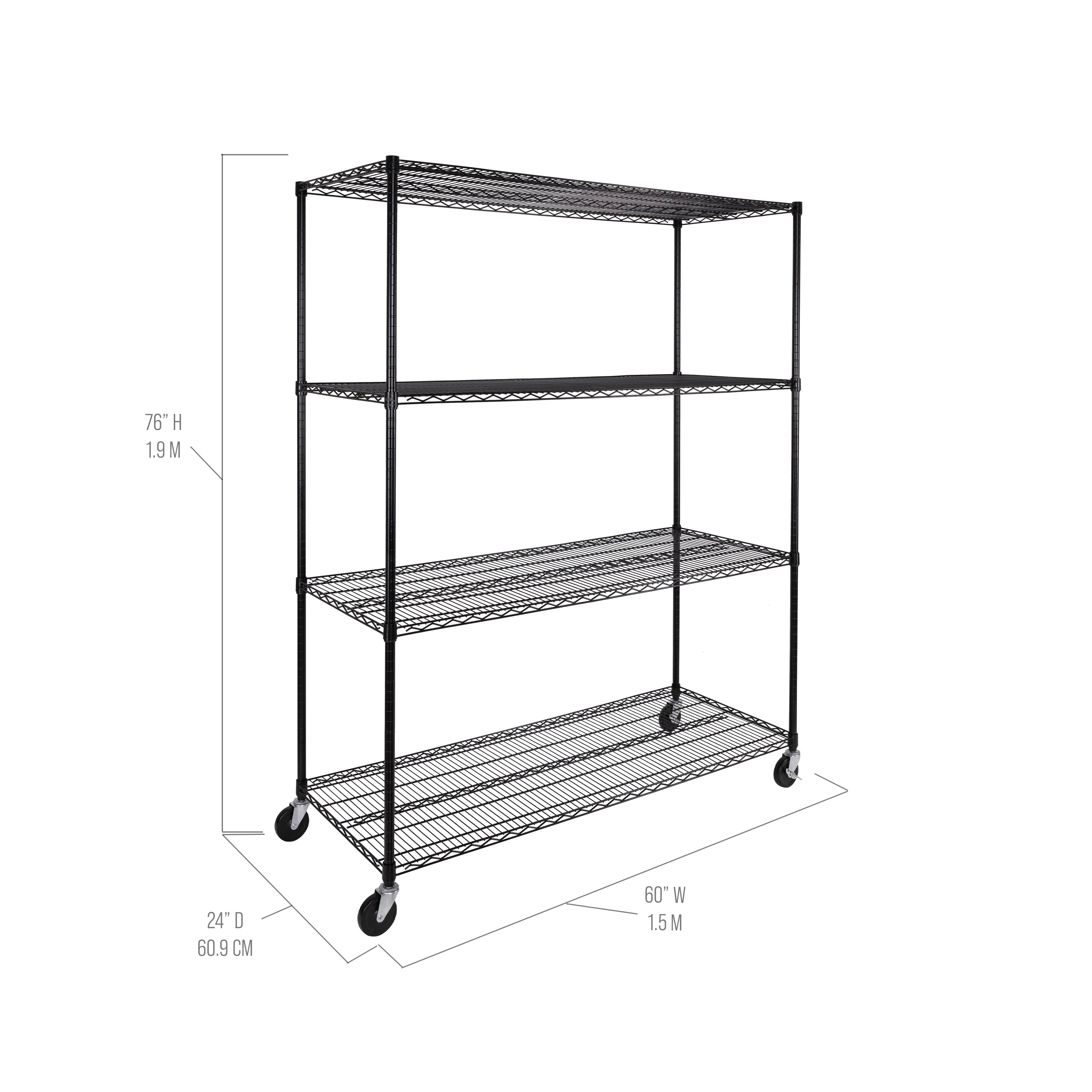 UltraDurable® 4 Tier NSF Certified Steel Shelving Unit - Heavy Duty Storage Rack for Garage, Warehouse & Commercial Use