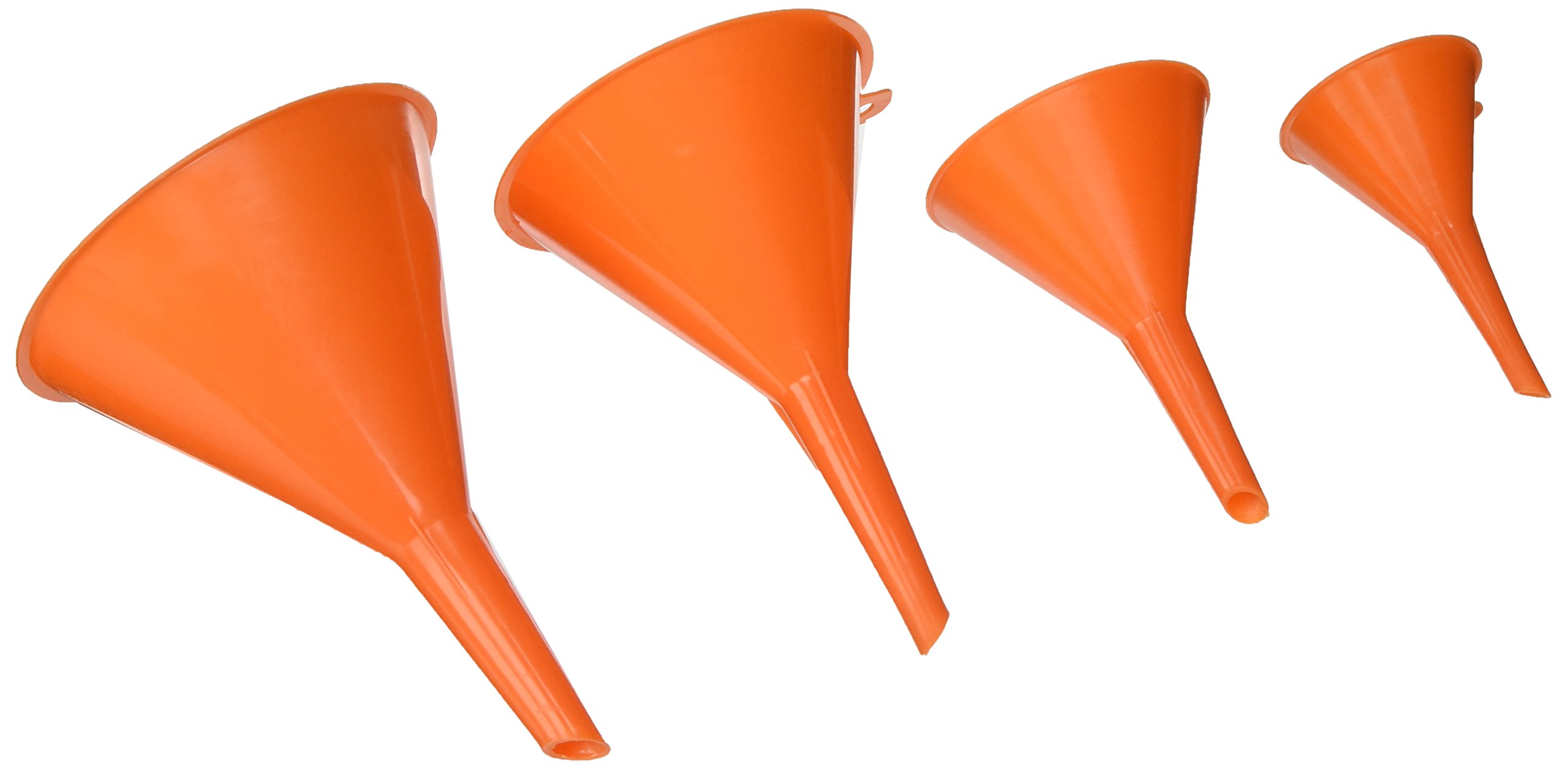 4-Piece Plastic Funnel Set - 16320 - Durable Kitchen & Lab Funnels for Cooking, Baking, Auto Fluids & DIY Projects