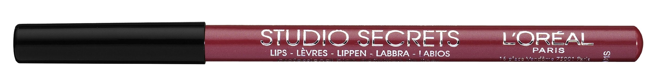 L'Oreal Paris Studio Secrets Professional Lip Liner - 040 Plum, Long-Lasting & Waterproof Lip Pencil for Precise Definition | Perfect for Everyday Wear, Night Out, and Special Occasions