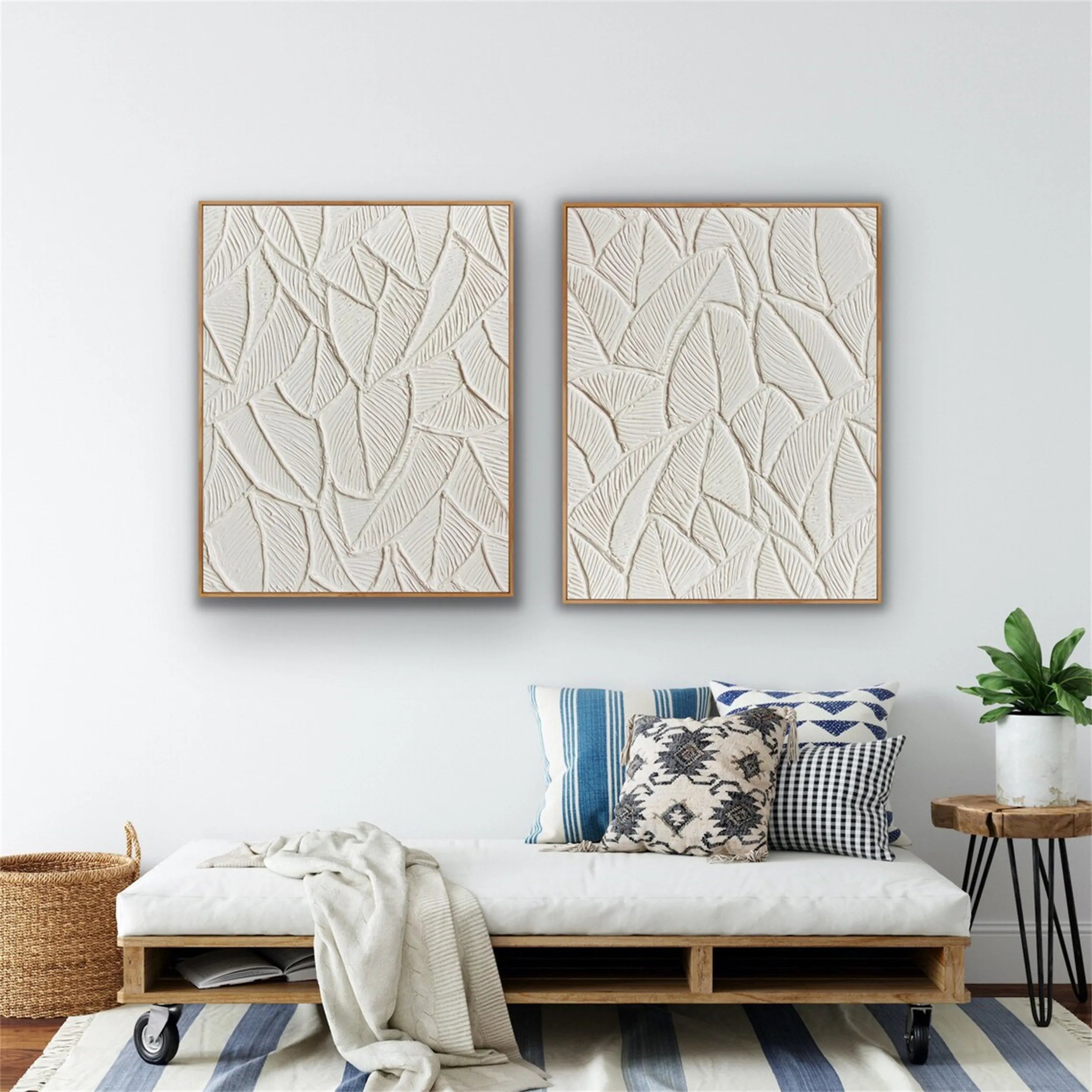 Flower and Tree Painting #FT078 - Handmade Canvas Wall Art for Home & Office Decor | Perfect for Living Room, Bedroom, and Gift Giving