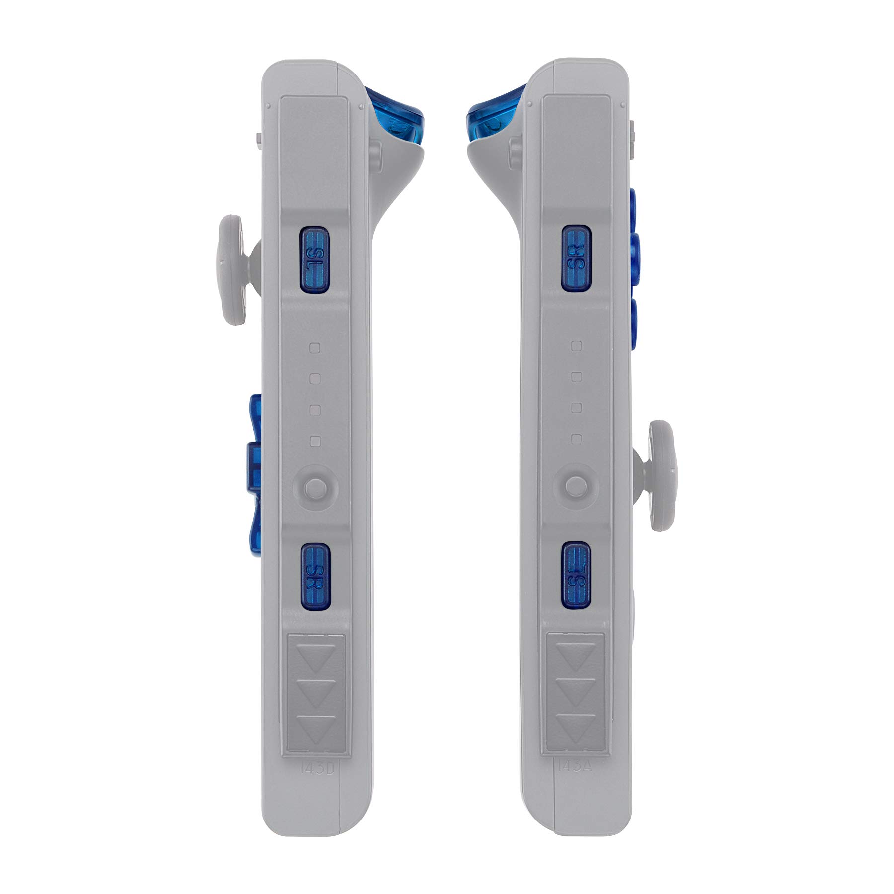 Clear Blue D-pad ABXY Buttons & Trigger Springs - Full Replacement Kit for Nintendo Switch & OLED Joycon (D-pad Compatible with eXtremeRate Shell) - Perfect for DIY Controller Repair & Gaming Customization