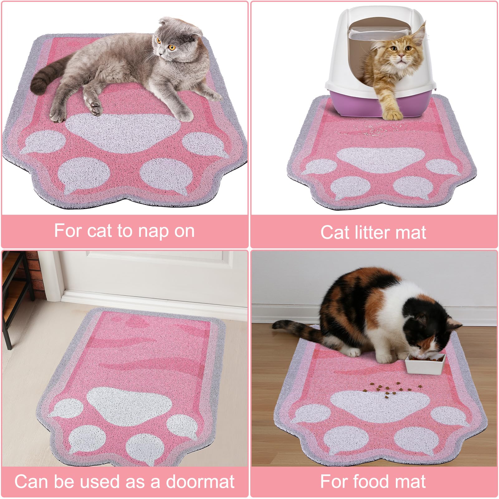 Premium Non-Slip Cat Litter Mat - Extra Large Litter Box Mat with Unicorn Design | Soft, Washable & Durable Kitty Litter Trapping Mat | Cute Cat Food Mat for Easy Cleanup | Perfect for Multi-Cat Homes & Small Apartments