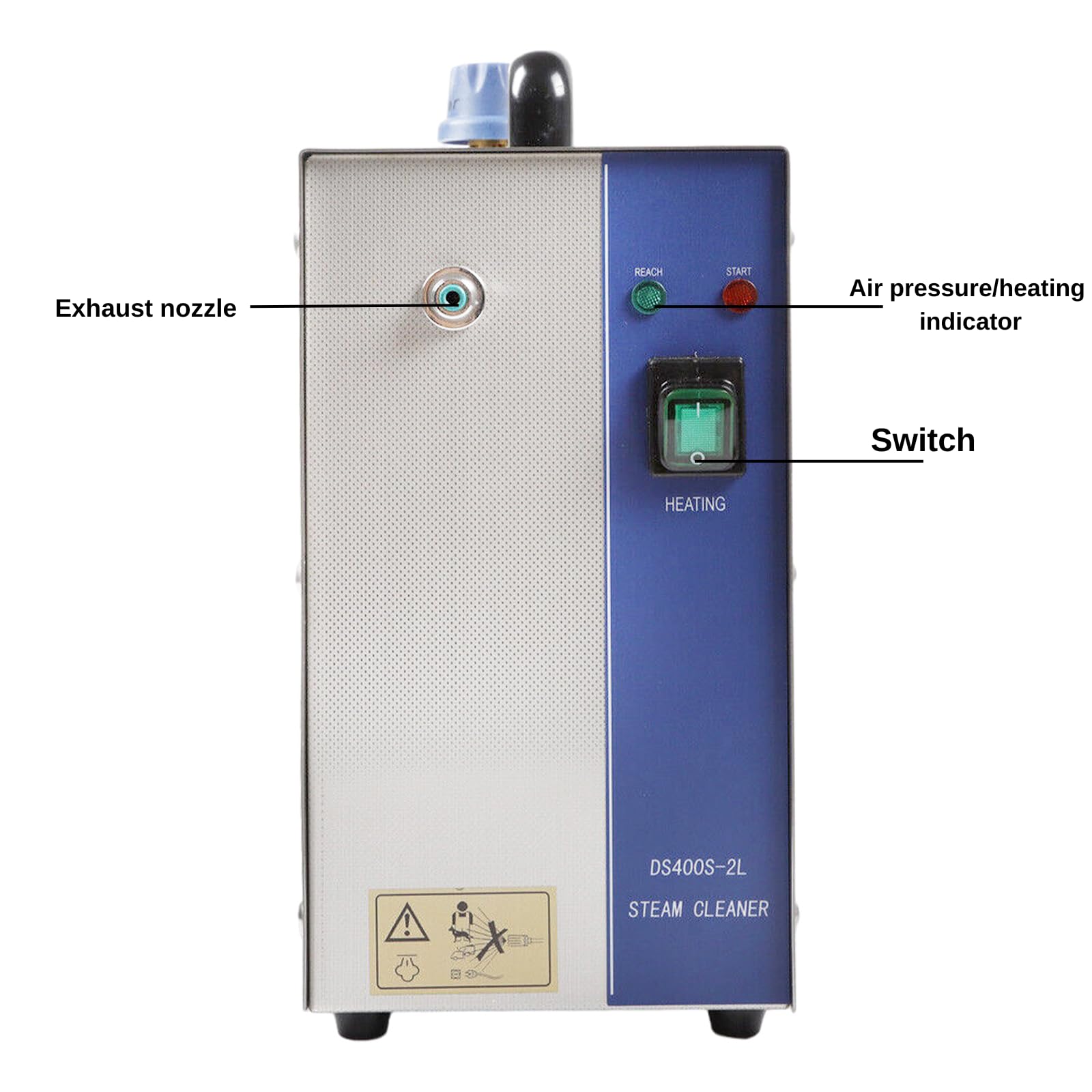 1300W Professional Jewelry Steam Cleaner - 110V 2L Electric Jewelry Cleaning Machine with Stainless Steel Tank for Gold & Silver Jewelry - Perfect for Jewelry Stores, Pawn Shops & Home Use
