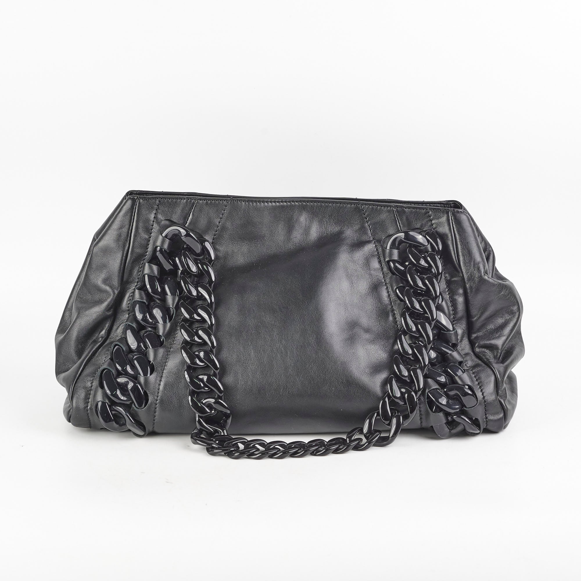 Chanel Black Resin Modern Chain Tote Bag - Luxury Designer Handbag for Women, Perfect for Work, Travel & Evening Events