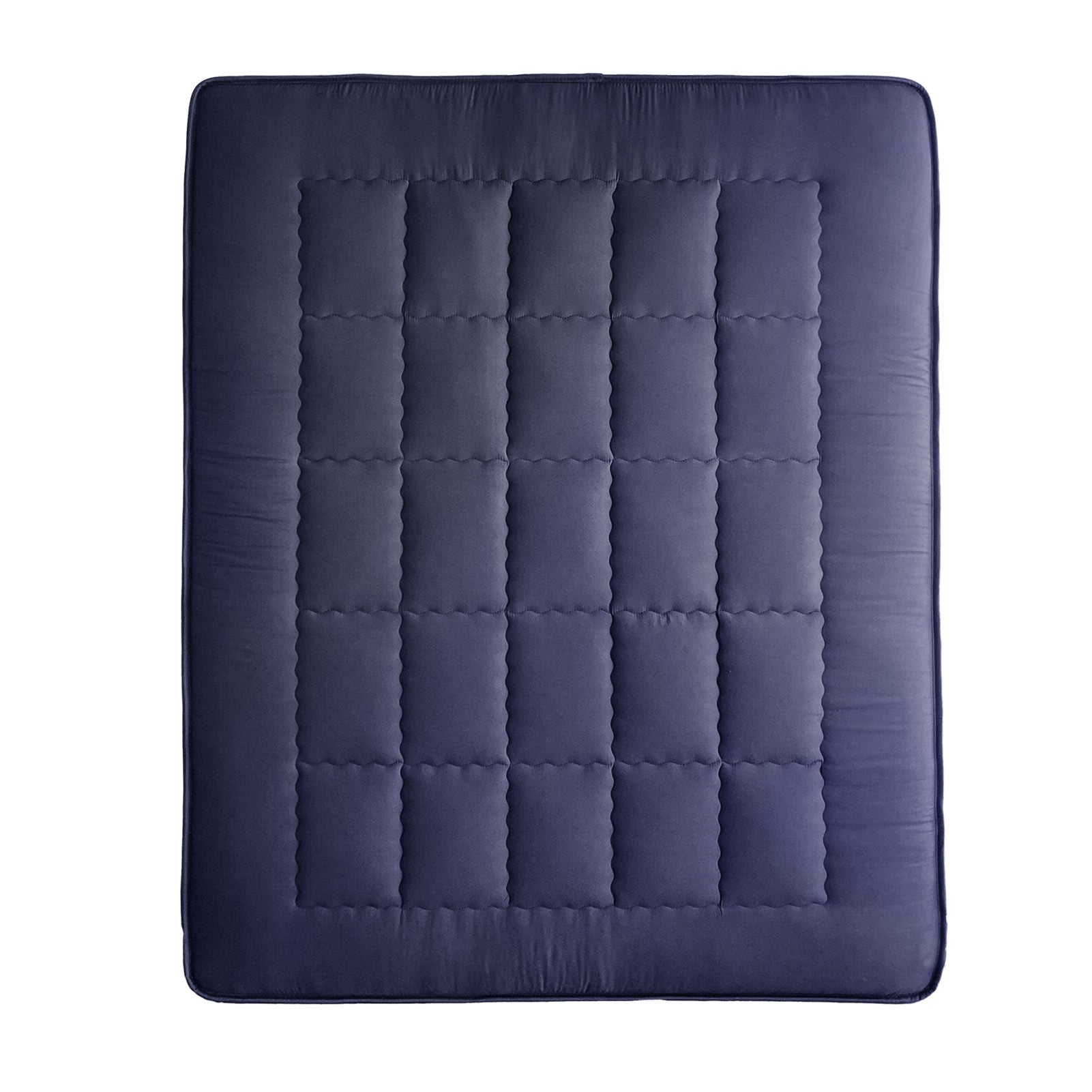 MAXYOYO 6 Extra Thick Japanese Futon Mattress - Rectangle Quilted Floor Bed for Family & Guests, Navy Blue - Perfect for Small Spaces, Guest Rooms & Minimalist Home Decor