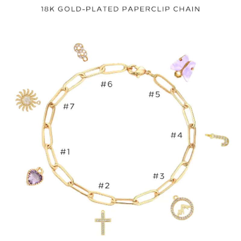 Elegant Charm Bracelet with Assorted Charms - Perfect for Gifts, Parties & Everyday Wear | $46.00