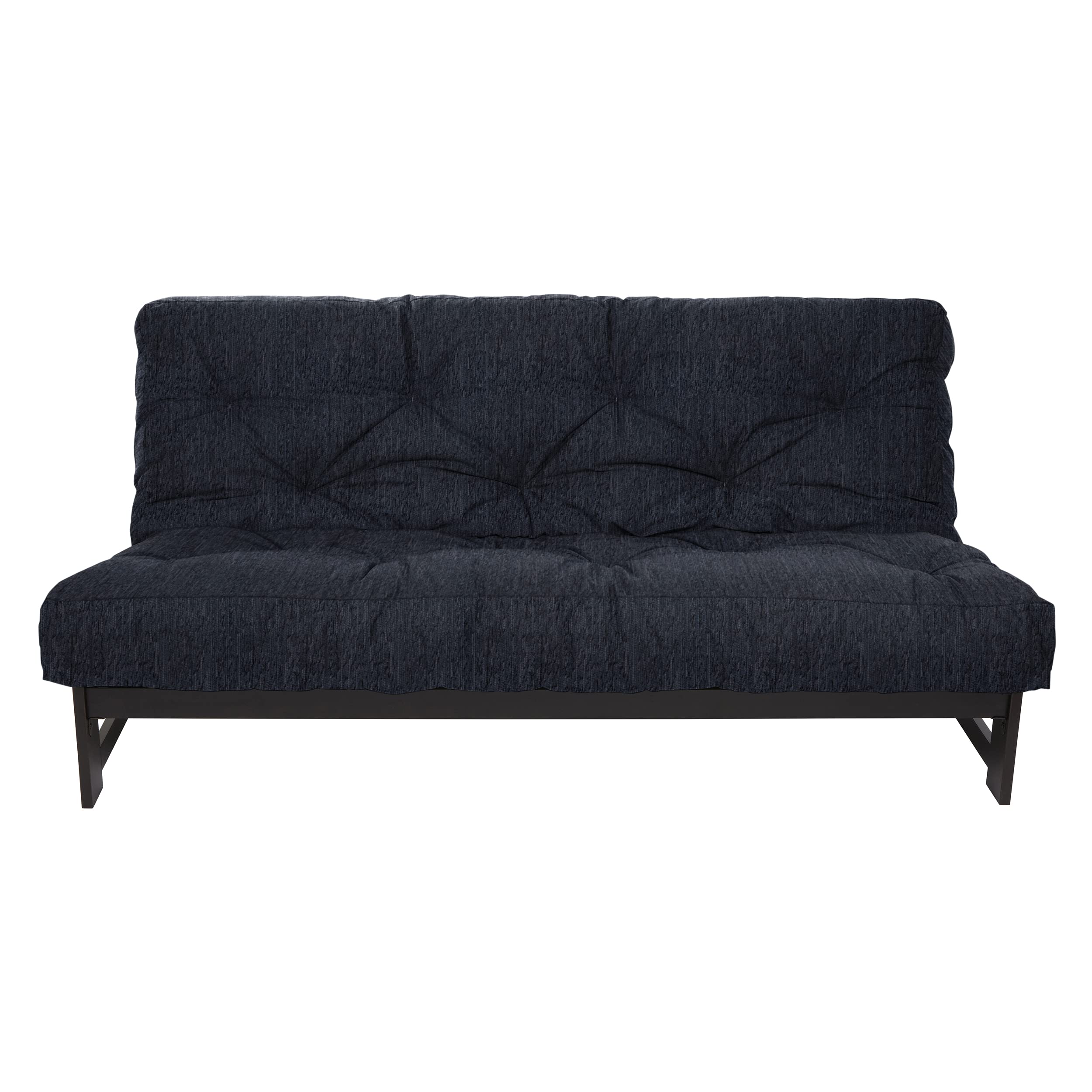 6 Inch Full Size Standard Futon Mattress - Textured Navy Blue Cover | Comfortable for Kids Room, Guest Bed & Small Spaces | Multiple Color Options Available | Frame Not Included