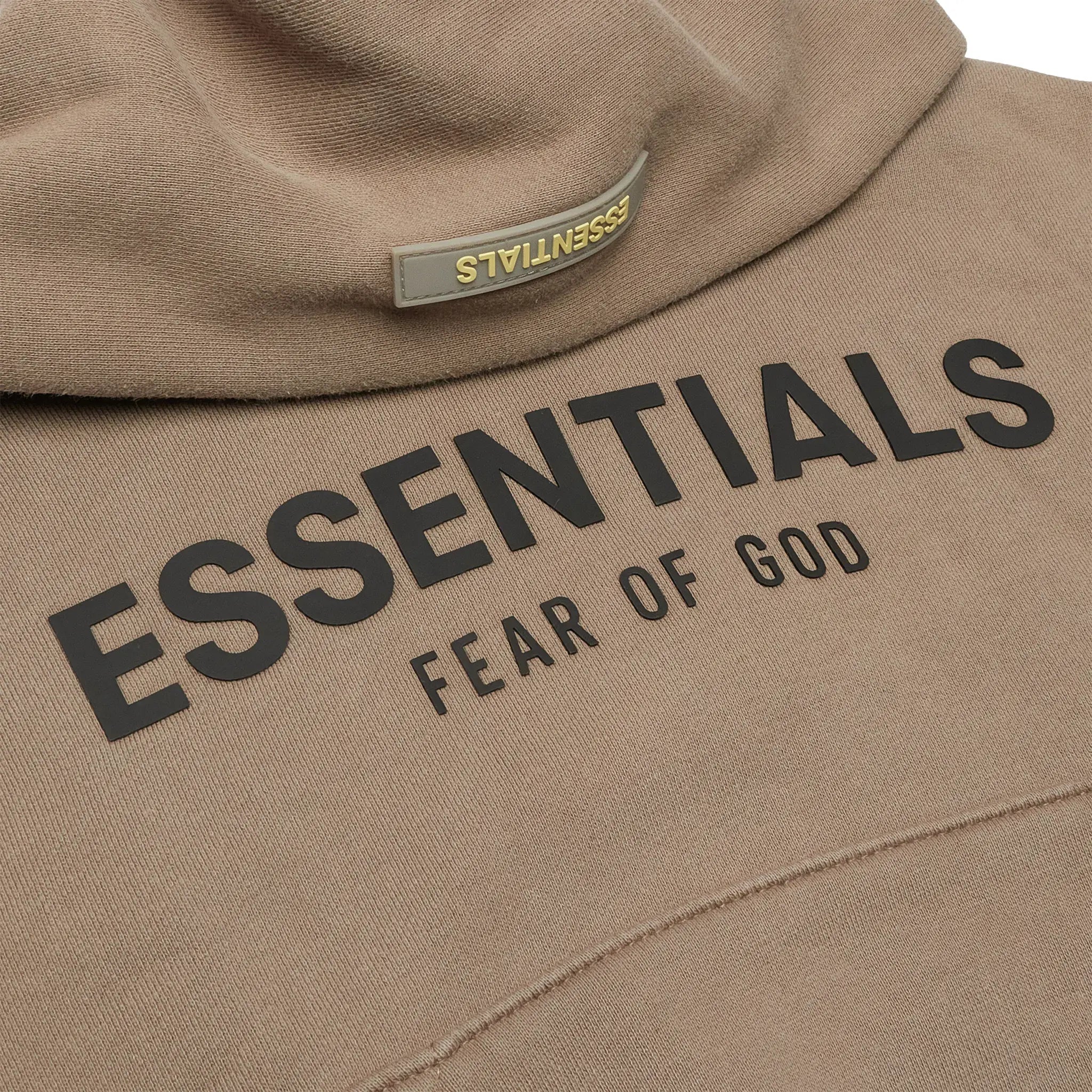 Fear Of God Essentials Kids Taupe Hoodie - Preowned Premium Cotton Pullover for Boys & Girls | Perfect for School, Playdates & Casual Outings