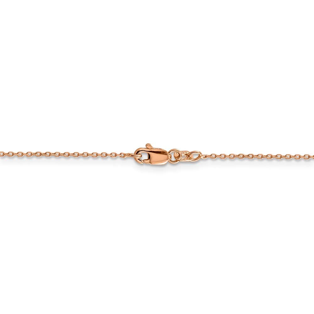 10K Rose Gold 1.0mm Shiny Cable Chain Anklet for Women - Dainty Delicate Ankle Bracelet Jewelry - Perfect for Beach, Wedding & Everyday Wear