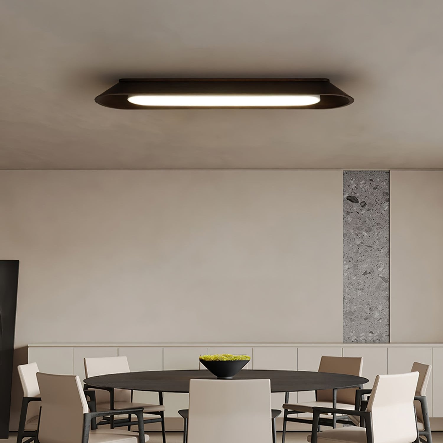 Modern Channel Ceiling Lamp - Dimmable LED Flush Mount Light Fixture for Bedroom, Living Room, Kitchen | Energy Efficient Home Lighting Solution