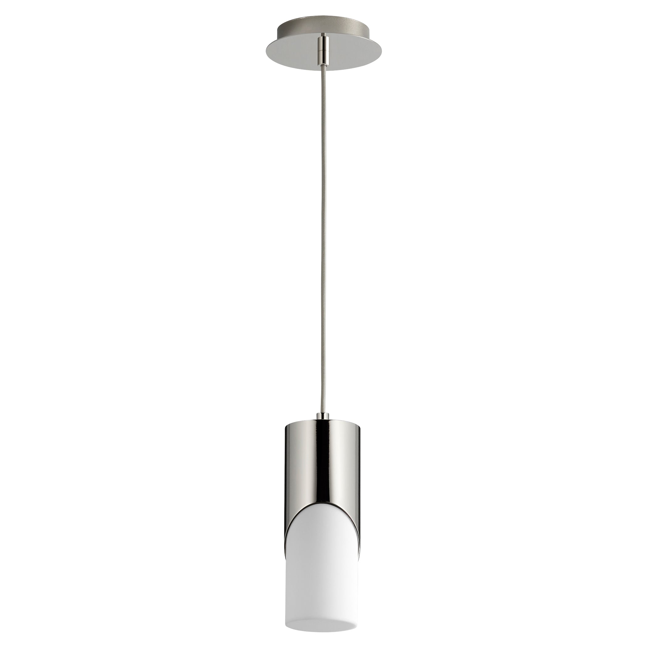 Oxygen Ellipse 3 677 220 Pendant Light Fixture in Polished Nickel Finish - Modern Ceiling Lighting for Living Room, Bedroom & Dining Room