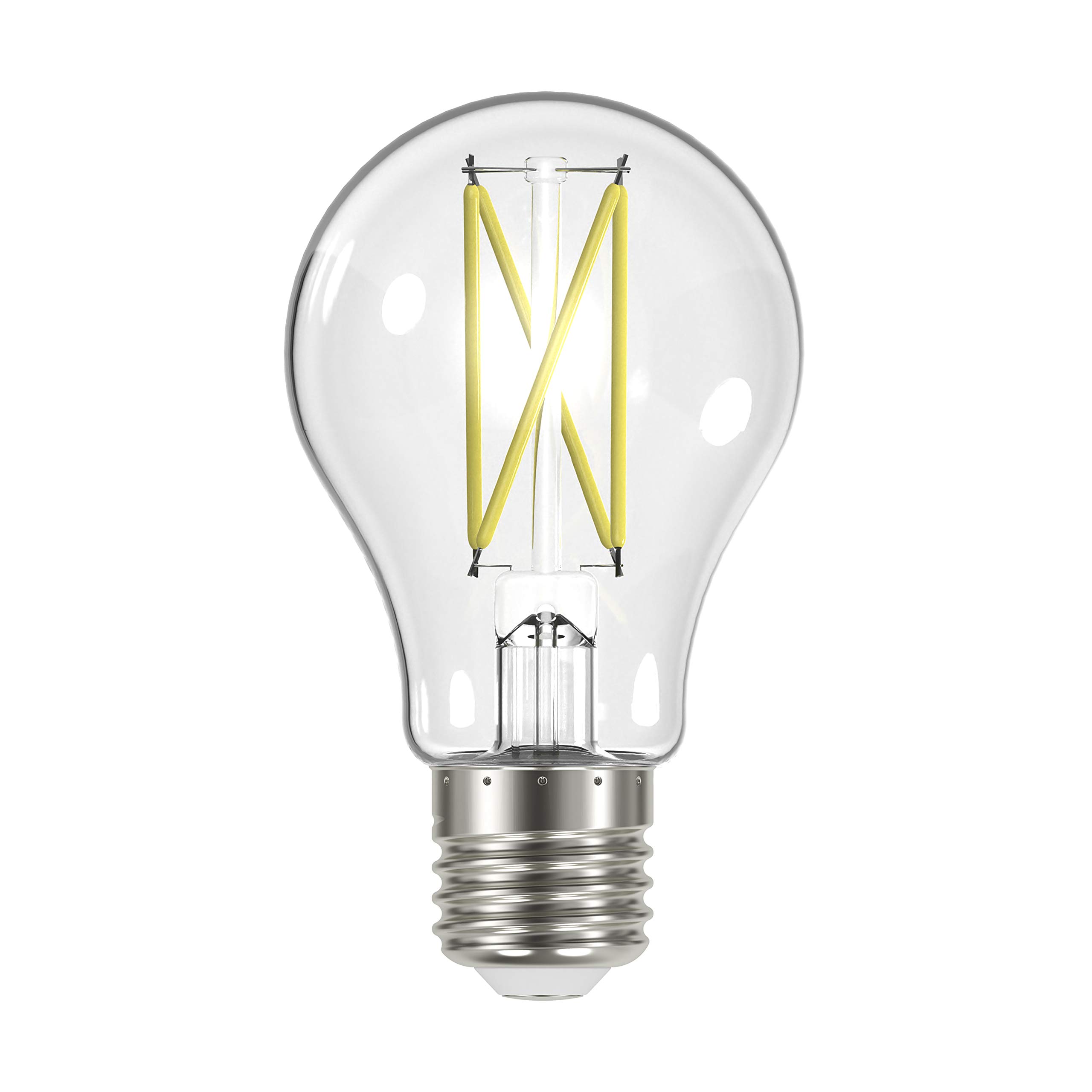 Satco S12414 Dimmable LED Filament Light Bulbs - 8W A19, 2700K Warm White, 90 CRI, 120V - High Lumen Energy Efficient Clear Glass Bulb with Medium Base - Perfect for Home, Hotel, Retail & Office Lighting (Pack of 24)