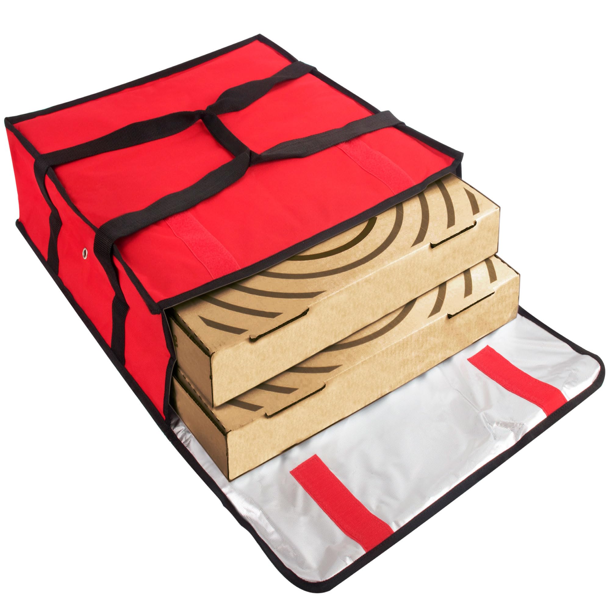 **Insulated Pizza Delivery Bag 20x20x6 - Professional & Personal Use - Keeps Pizza Hot & Fresh - Perfect for Food Delivery, Catering & Outdoor Events (Red)**
