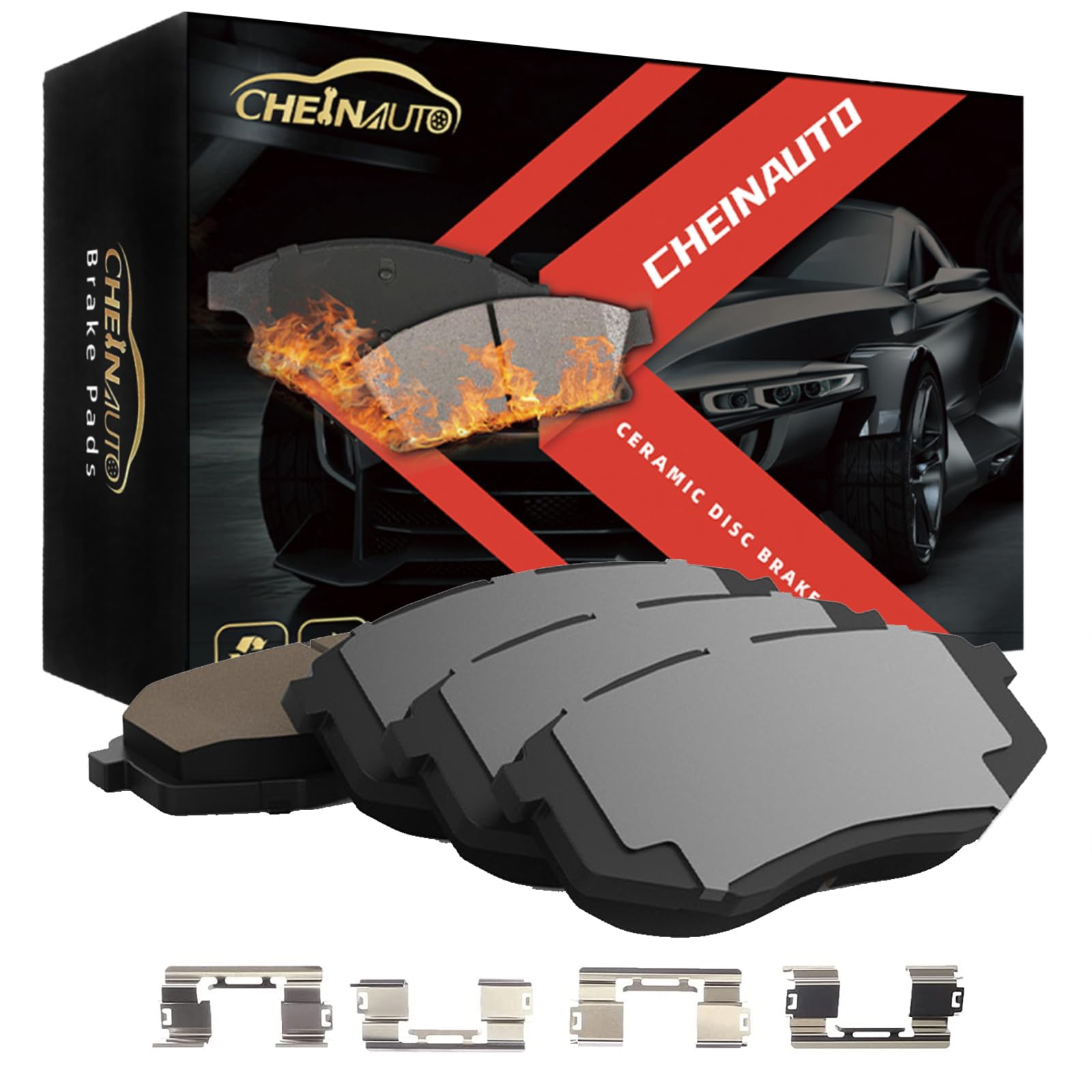 GARVEE 4-Piece Premium Ceramic Disc Front Brake Pads Set - Compatible with Chevy Sonic 2012-2017, Volt 2011-2013, Cruze 2011-2015 & Cruze Limited 2016 - High-Performance Braking for City Commuting & Highway Driving