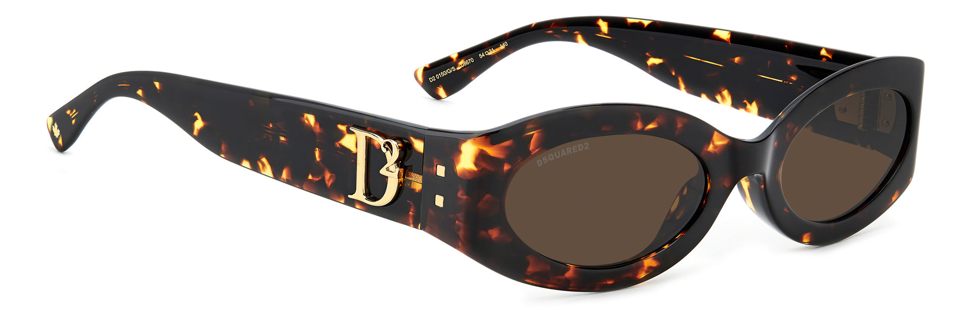 DSQUARED2 D2 0150/G/S Sunglasses - Polarized UV Protection Aviator Style for Men & Women - Perfect for Driving, Beach & Outdoor Activities