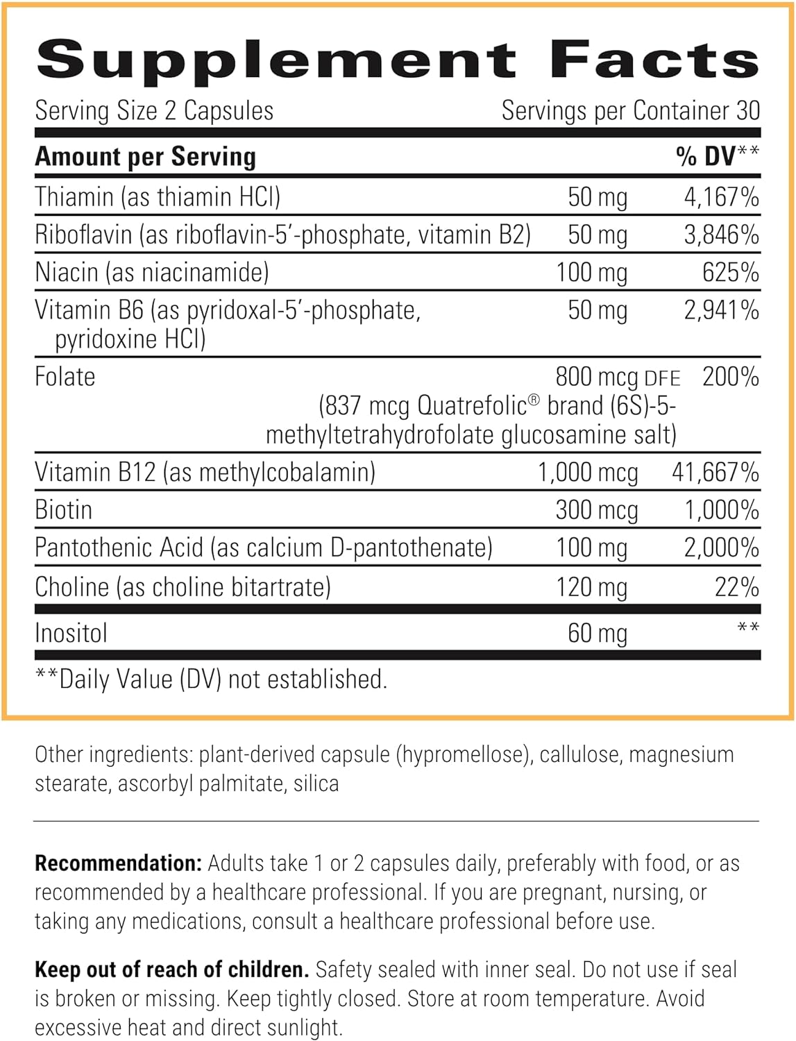 Integrative Therapeautics Active B Complex Supplement - High Potency B Vitamins for Energy, Metabolism & Stress Relief - Supports Immune Health & Brain Function - Ideal for Busy Professionals & Athletes