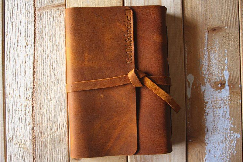 Custom Leather Photo Booth Guest Book - Personalized Wedding Guest Sign In Book - Perfect for Weddings, Anniversaries & Special Events