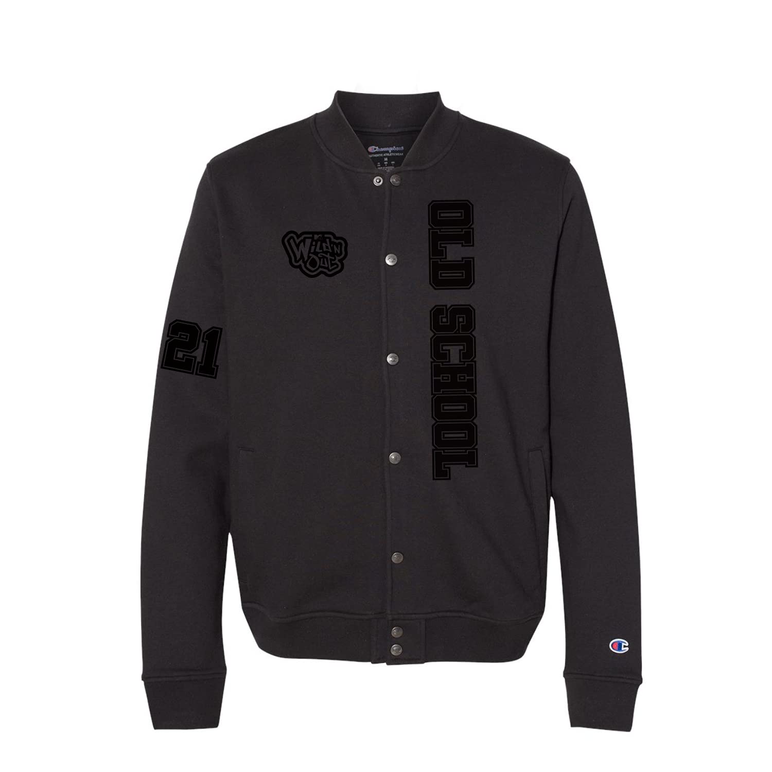 Wild 'N Out Black on Black Vintage Bomber Jacket for Men - Retro Hip Hop Style, Streetwear Fashion, Perfect for Concerts, Parties & Urban Outfits