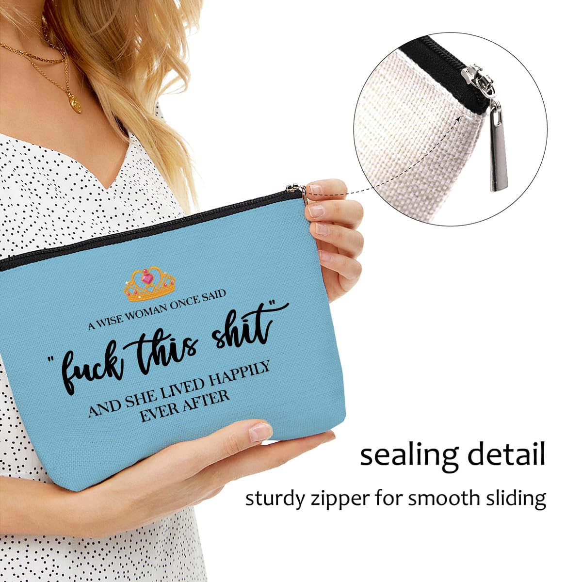 Funny Gifts for Strong Women - Retirement & Birthday Gift Ideas for Coworkers, Hostess & Boss - Inspirational Cosmetic Bag with Makeup Travel Accessories - Perfect for Office Parties, Retirement Celebrations & Travel Essentials