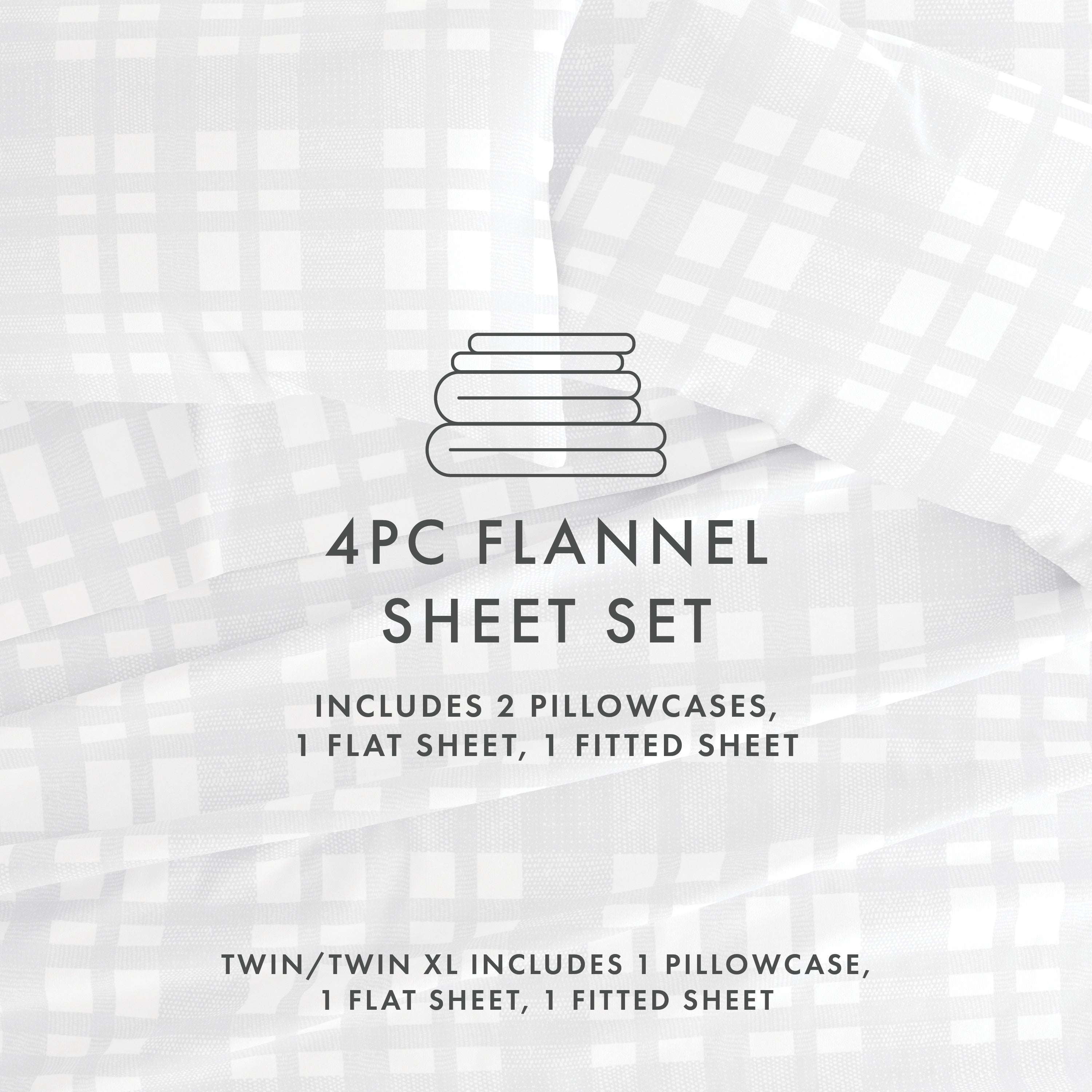 4-Piece Flannel Sheet Set - Super Soft & Cozy Queen Size Bed Sheets - Perfect for Winter & Cold Weather - Warm & Breathable Bedding for Ultimate Comfort - Ideal for Home, Dorm, or Guest Room Use