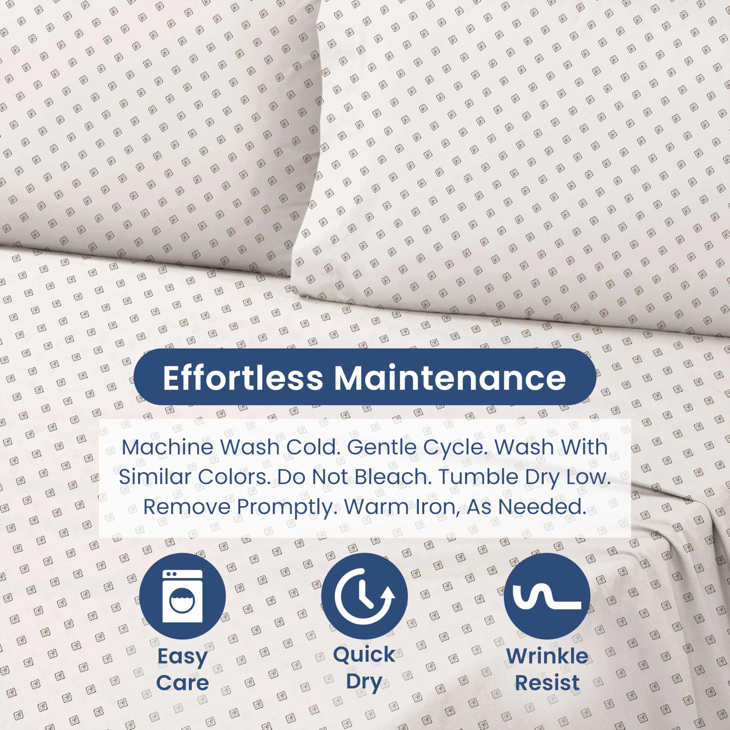 Premium 3-Piece Twin Sheet Set - Ultra Soft Breathable Brushed Cotton Blend Bed Sheets | Wrinkle Resistant, Durable & Easy Care | Secure Fit Deep Pocket Design | Perfect for Kids Rooms, Guest Beds & Dorm Essentials (White)