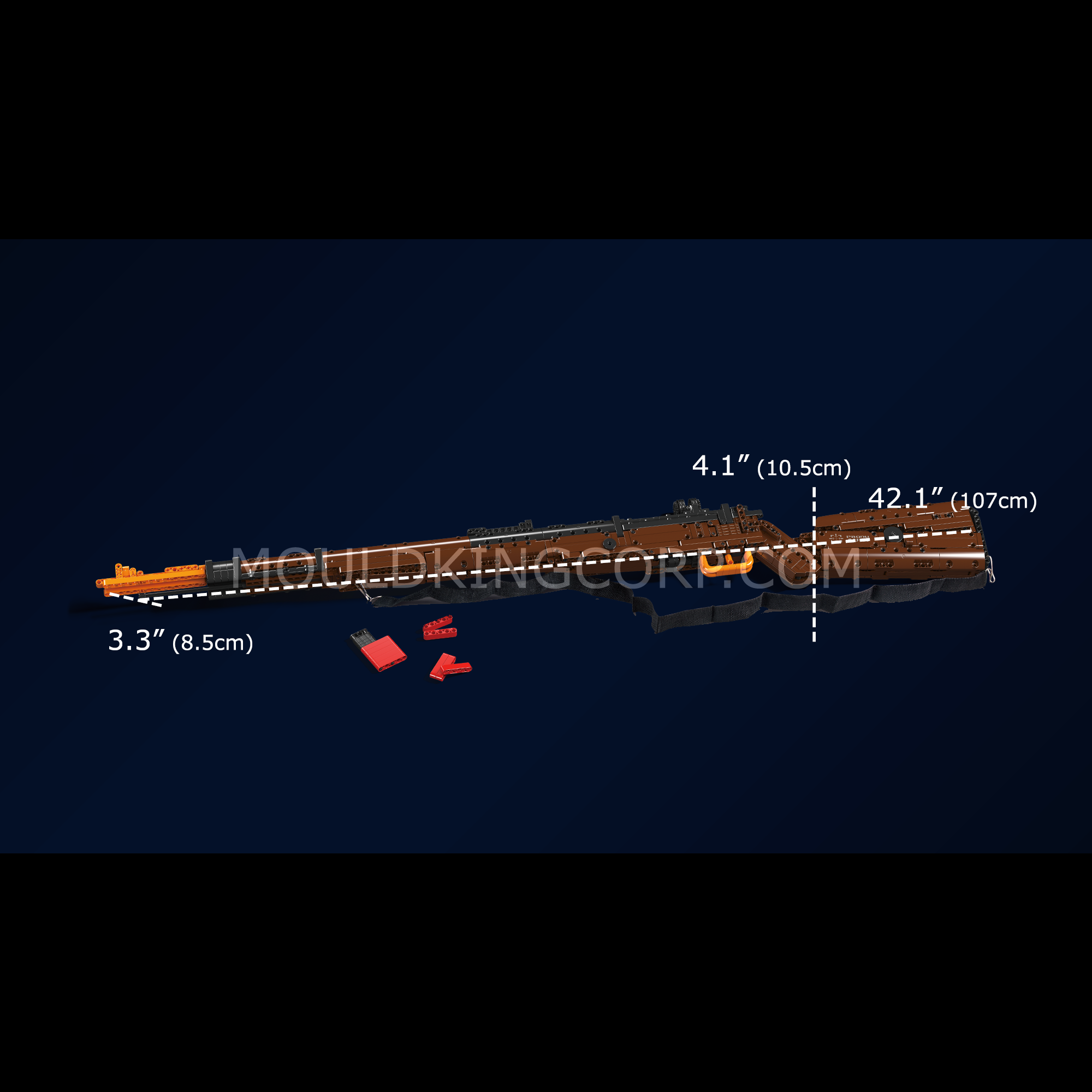 MOULD KING 14002S Kar98k Building Blocks Set - 1,117 PCS WWII German Sniper Rifle Model Kit for Adults & Teens - Perfect for Collectors, Military Enthusiasts & DIY Projects