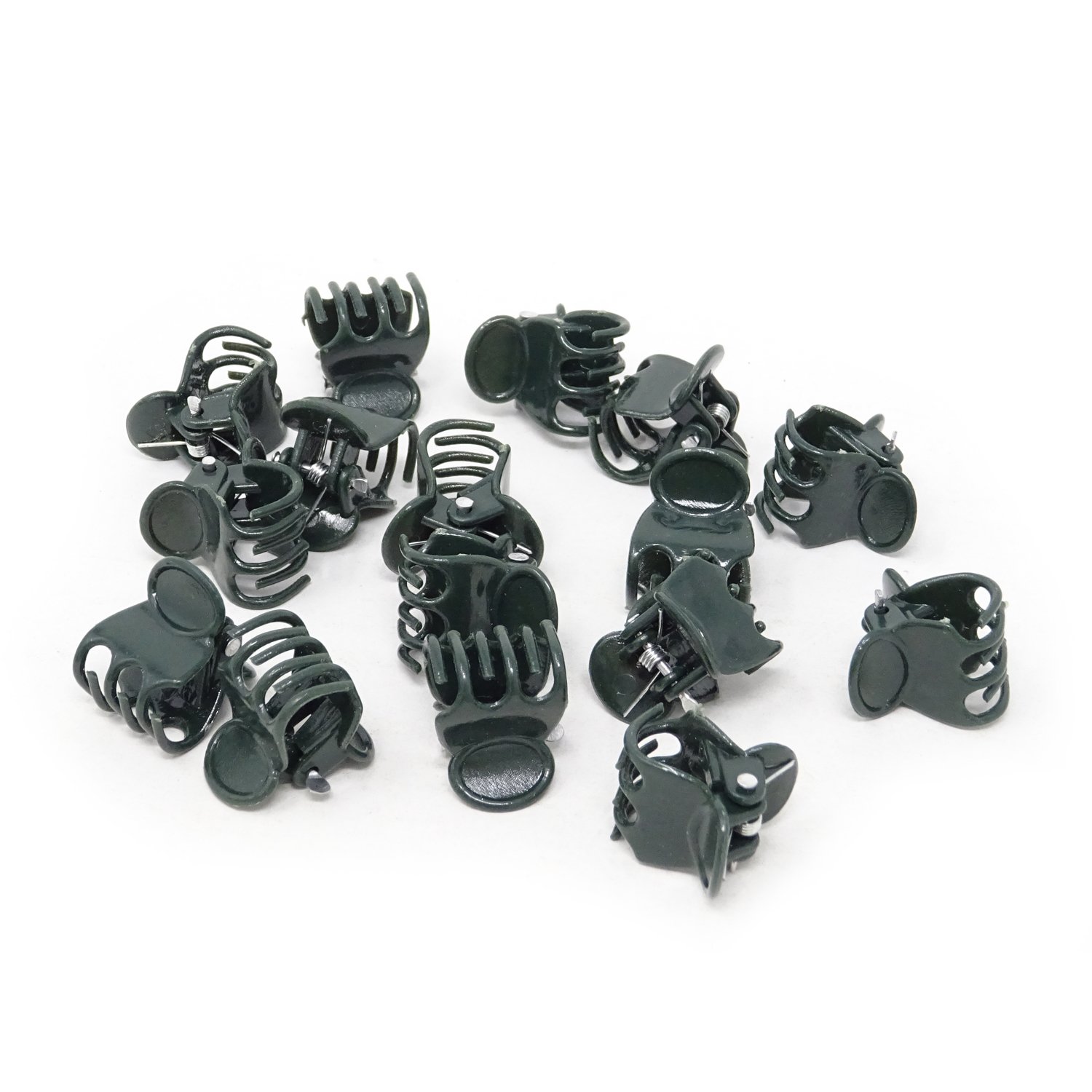 Honbay 100PCS Dark Green Orchid Clips - Tiny Plastic Plant Support Clips for Orchid Stems, Vines & Stalks to Grow Upright | Ideal for Indoor Gardening, Greenhouse Plants & Flower Arrangements