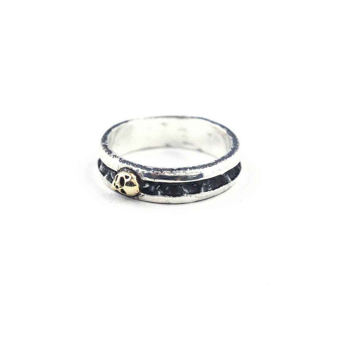 Skull Stone Stacker Ring for Women & Men - Gothic Punk Fashion Jewelry - Adjustable Stackable Rings for Daily Wear & Special Occasions