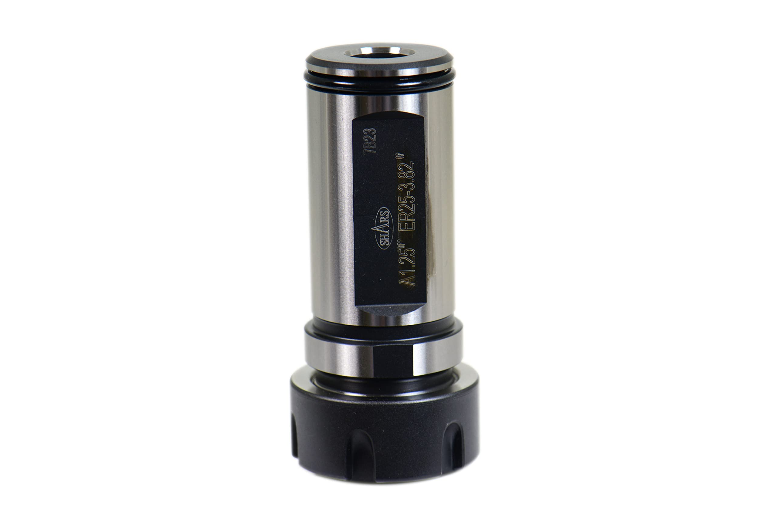 Shars ER25 Coolant Through Straight Shank Extension Tool Holder with O-Ring Seal - 42mm Slotted Nut, 3.82