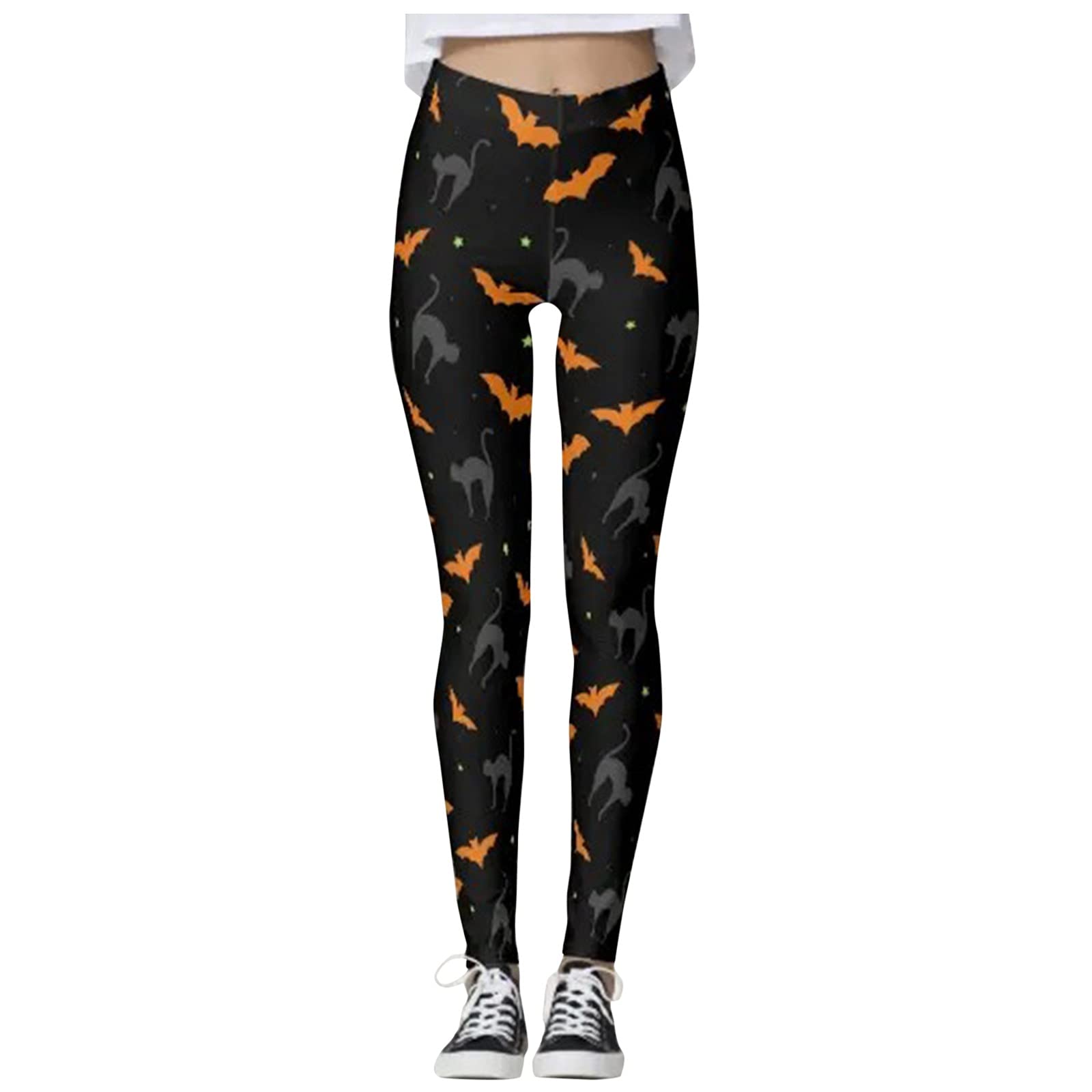 Men's & Women's Hollow Stripes Print Yoga Pants - High Stretch Workout Leggings for Yoga, Gym & Running - Comfortable Pumpkin Sports Pants for Active Lifestyle