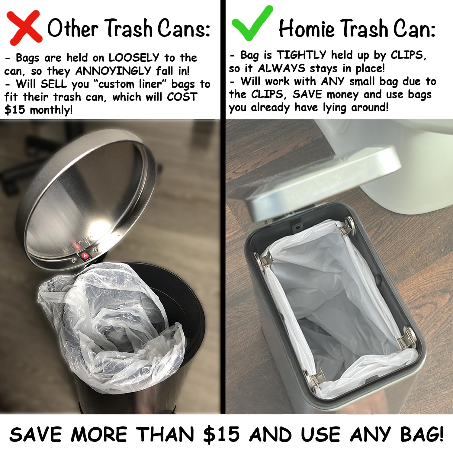 Slim 1.6 Gallon Soft Close Trash Can with Anti-Slip Liner & Lid - Mini Garbage Bin for Bathroom, Kitchen, Bedroom, Office | Space-Saving Waste Basket for Small Spaces & Home Decor