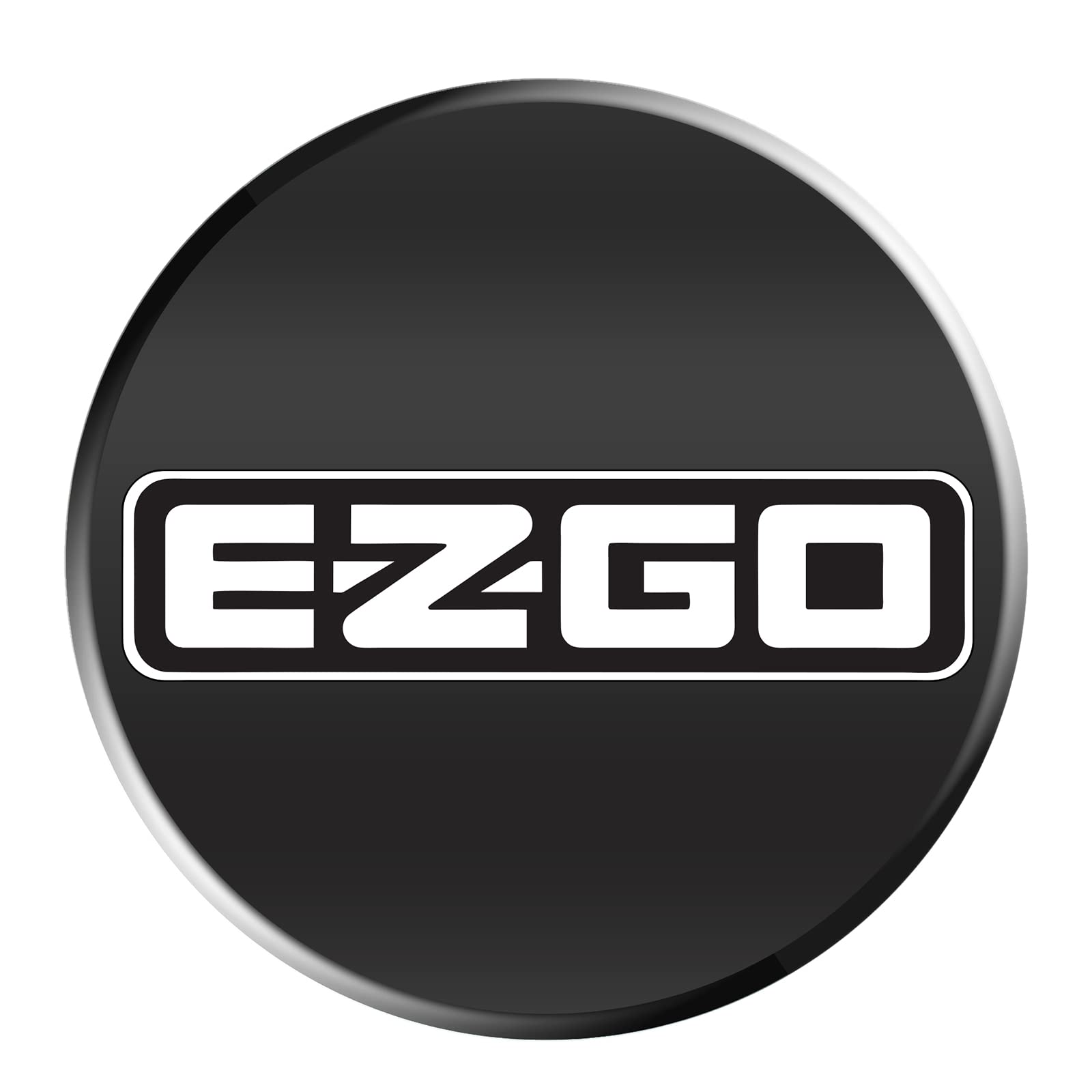 8 Inch Golf Cart Hubcaps for EZGo Golf Buggies - 4-Piece Standard Wheel Rim Cover Set with EZGo Logo Decals - Perfect for Golf Course, Resort & Neighborhood Transportation
