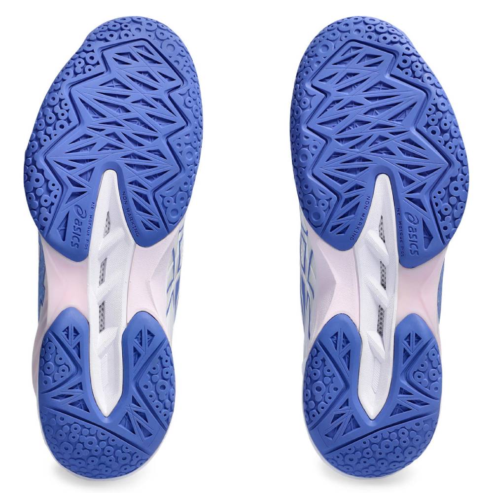 ASICS Blast FF 3 Women's Volleyball Shoes - White/Sapphire - Indoor Court Shoes for Women - Perfect for Volleyball, Badminton & Squash Games