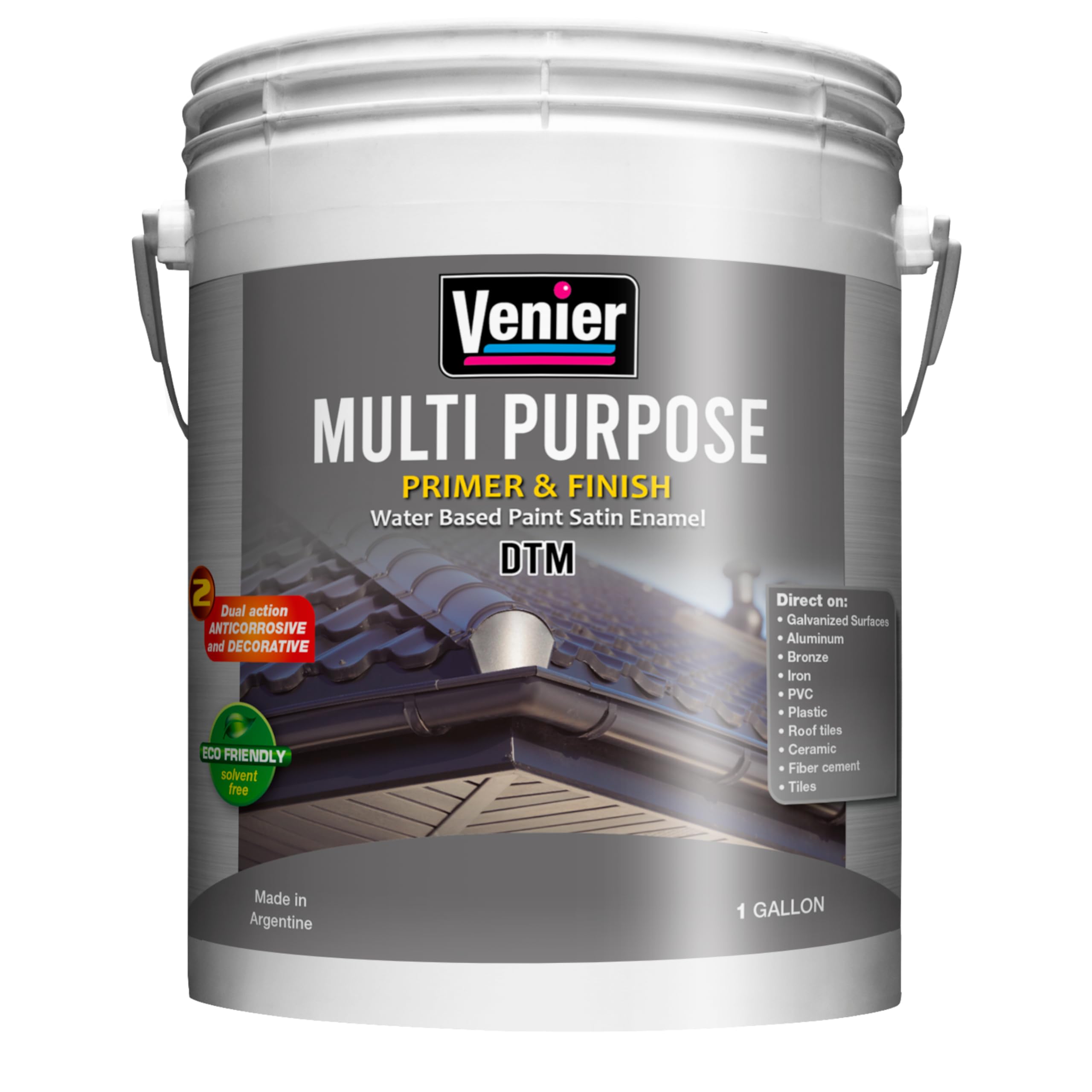 Venier White Cabinet Paint - Satin Finish Furniture Paint - 128 Fl Oz (1 Gallon) - All-in-One Paint for Cabinets, Furniture & Trim - No Sanding or Priming Required - Multi-Surface Paint for Wood, Metal & More - Perfect for Kitchen Cabinets, Bathroom Vanities & Home Decor Projects